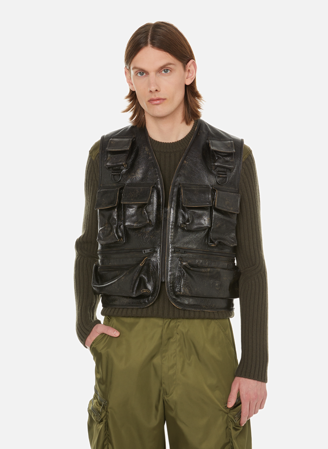PRADA leather sleeveless vest