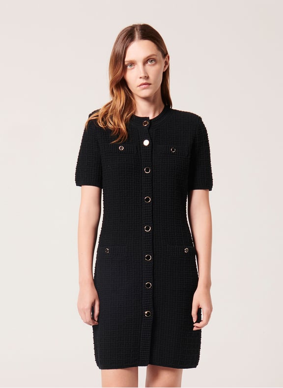 Robe noir droite - risma Noir by ZAPA ZAPA Robe noir droite - risma Noir
