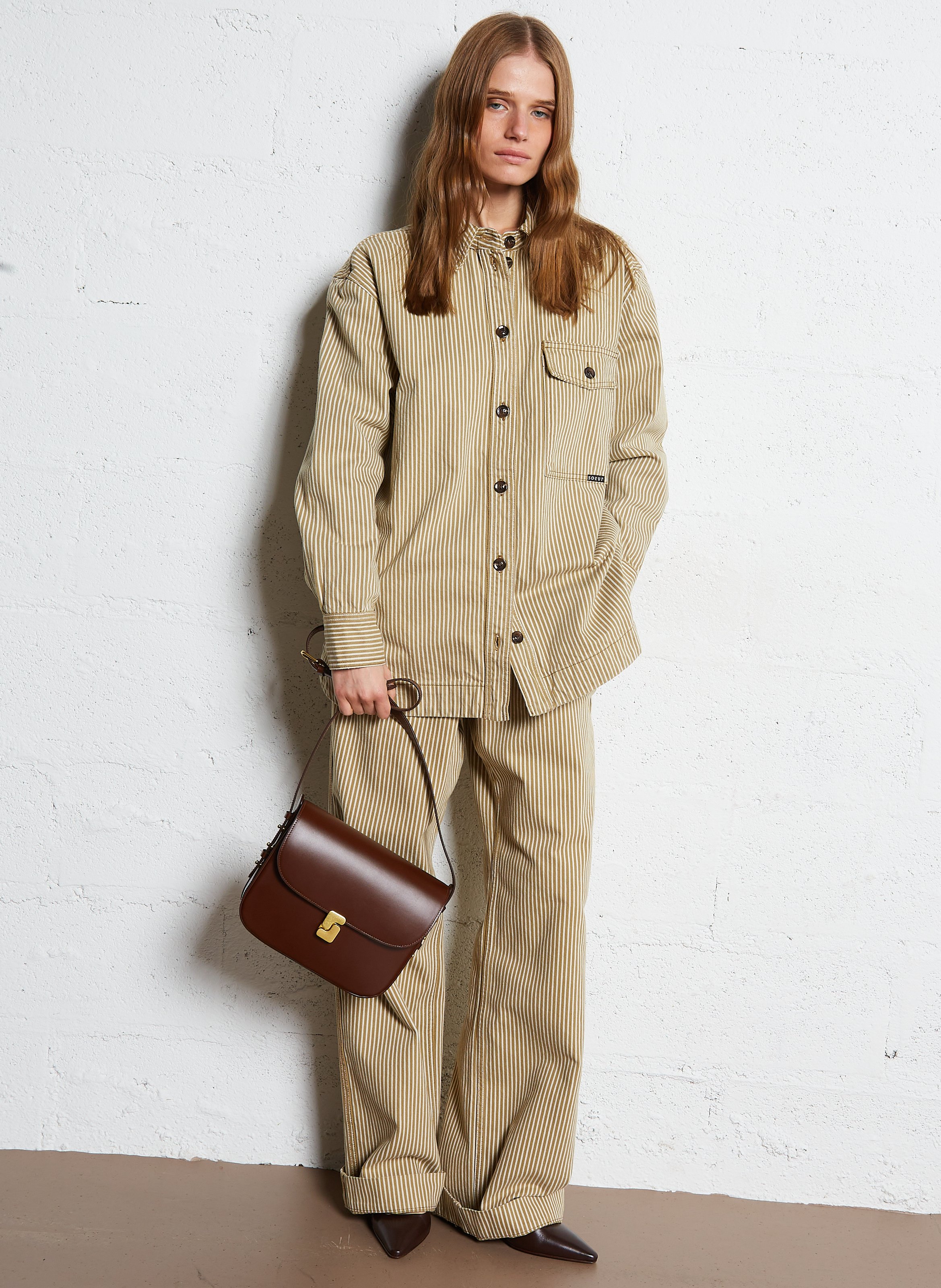 Sac bandoulière en cuir bellissima maxi SOEUR Marron