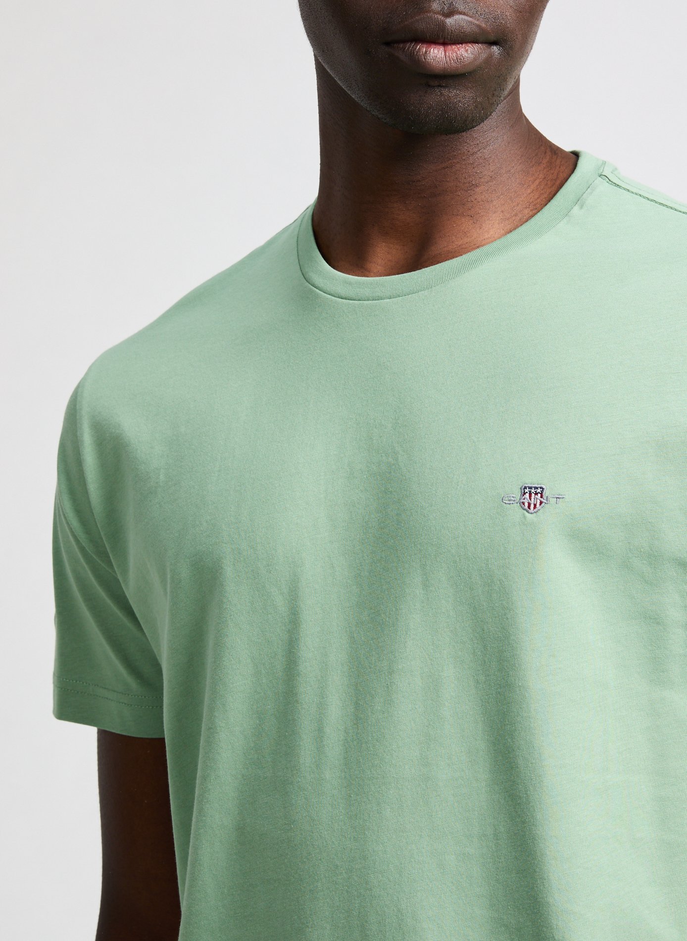 T-shirt uni en coton GANT Vert