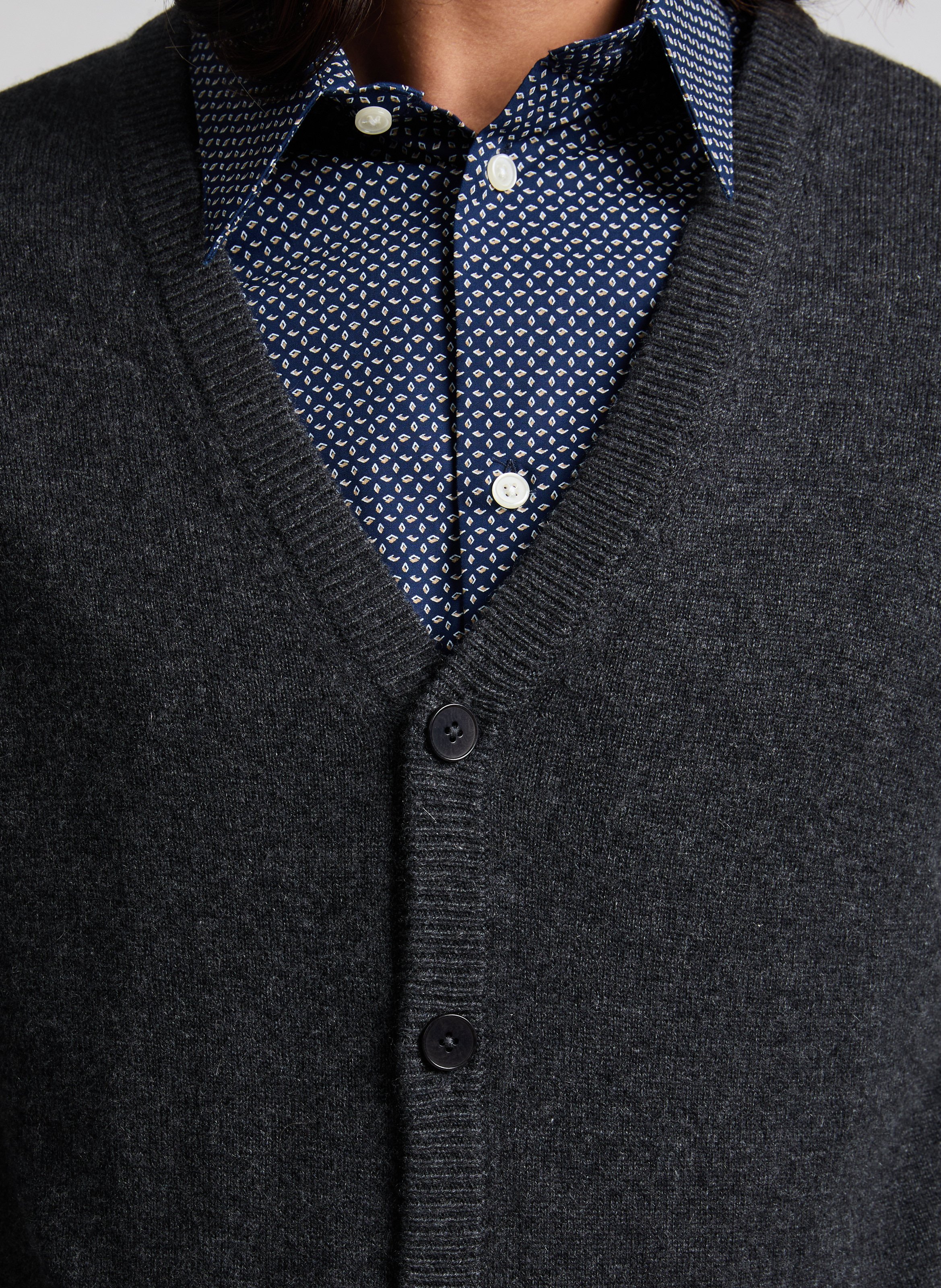 Cashmere cardigan AU PRINTEMPS PARIS Grey