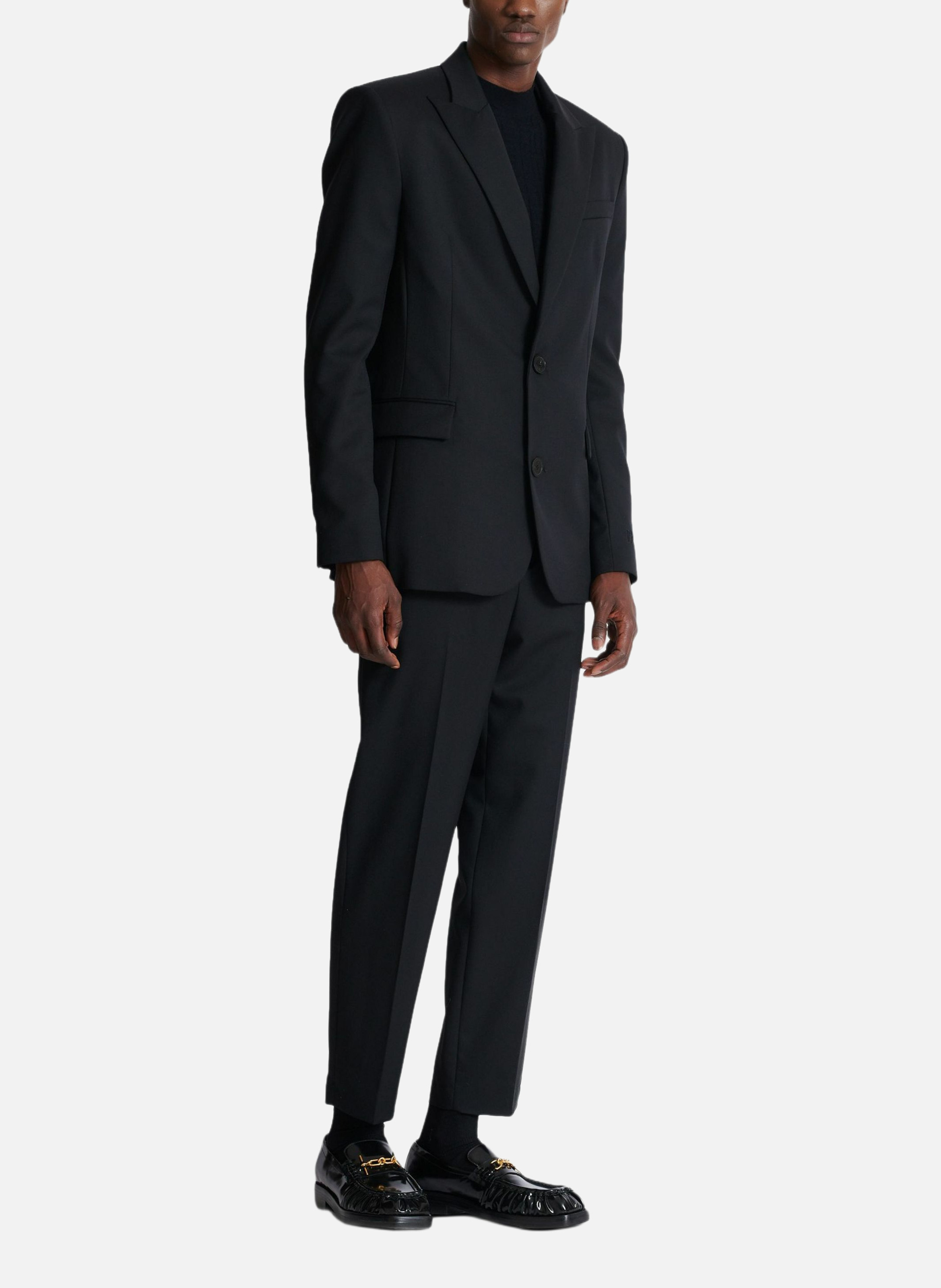 Veste 2 boutons en laine BALMAIN Noir