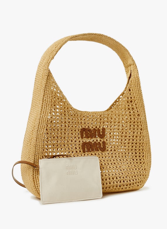 Sac cabas en raphia Multicolore Miu miu Femme - Main Image