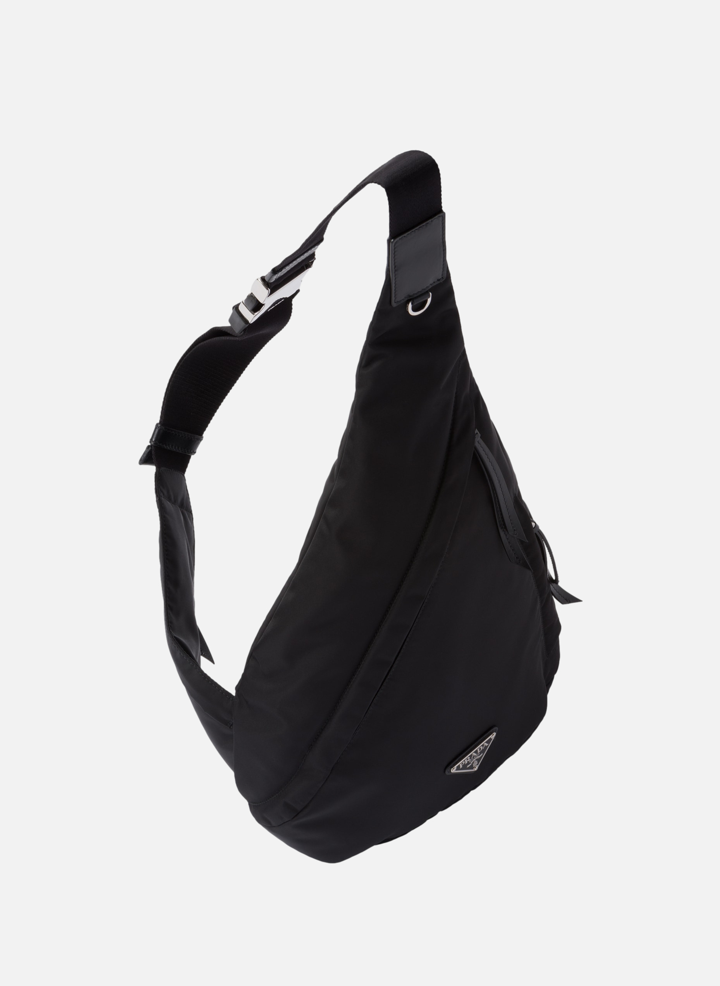 Sac à dos en re-nylon et cuir PRADA Noir