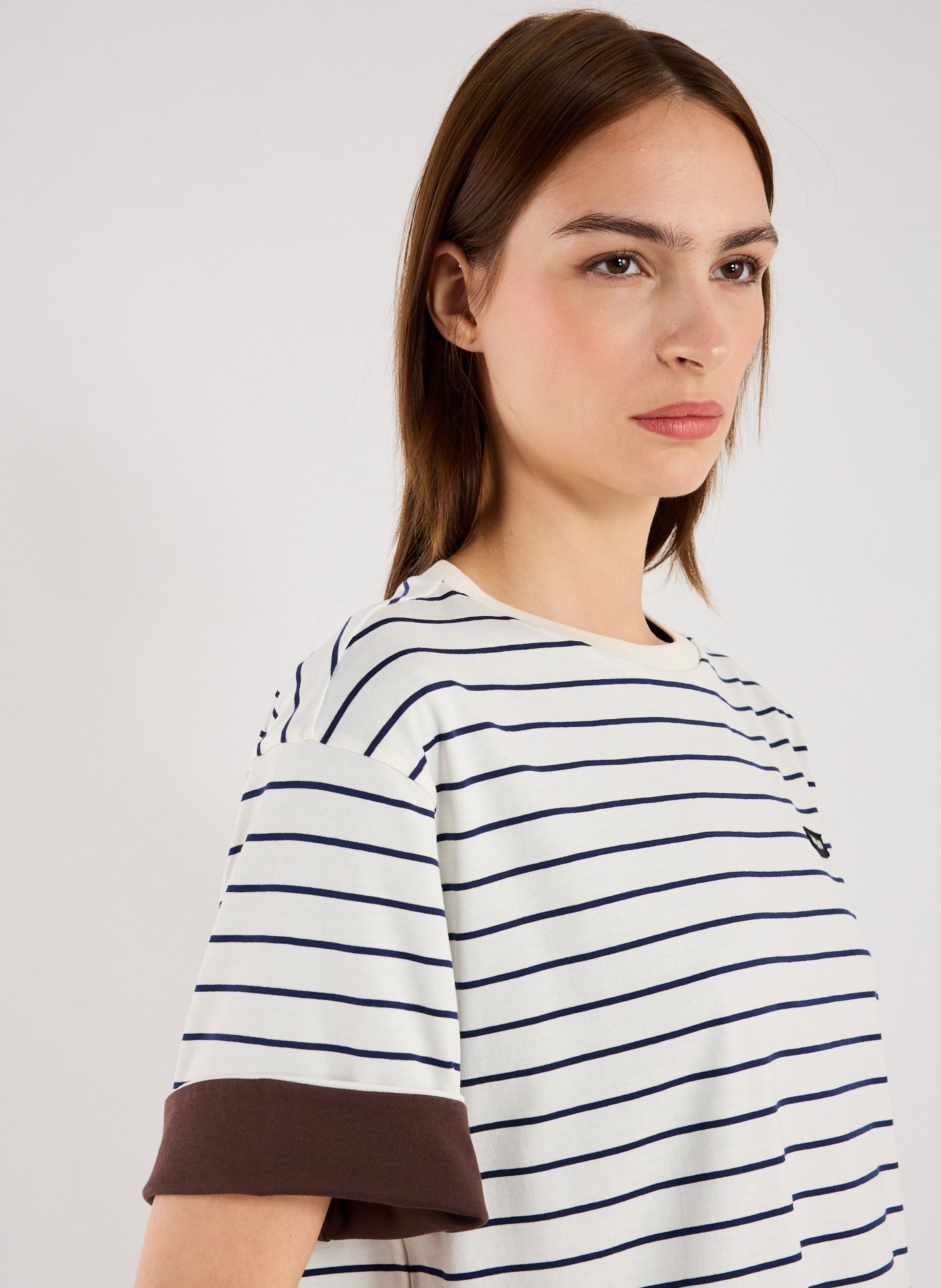 T-shirt à rayures MIU MIU Multicolore