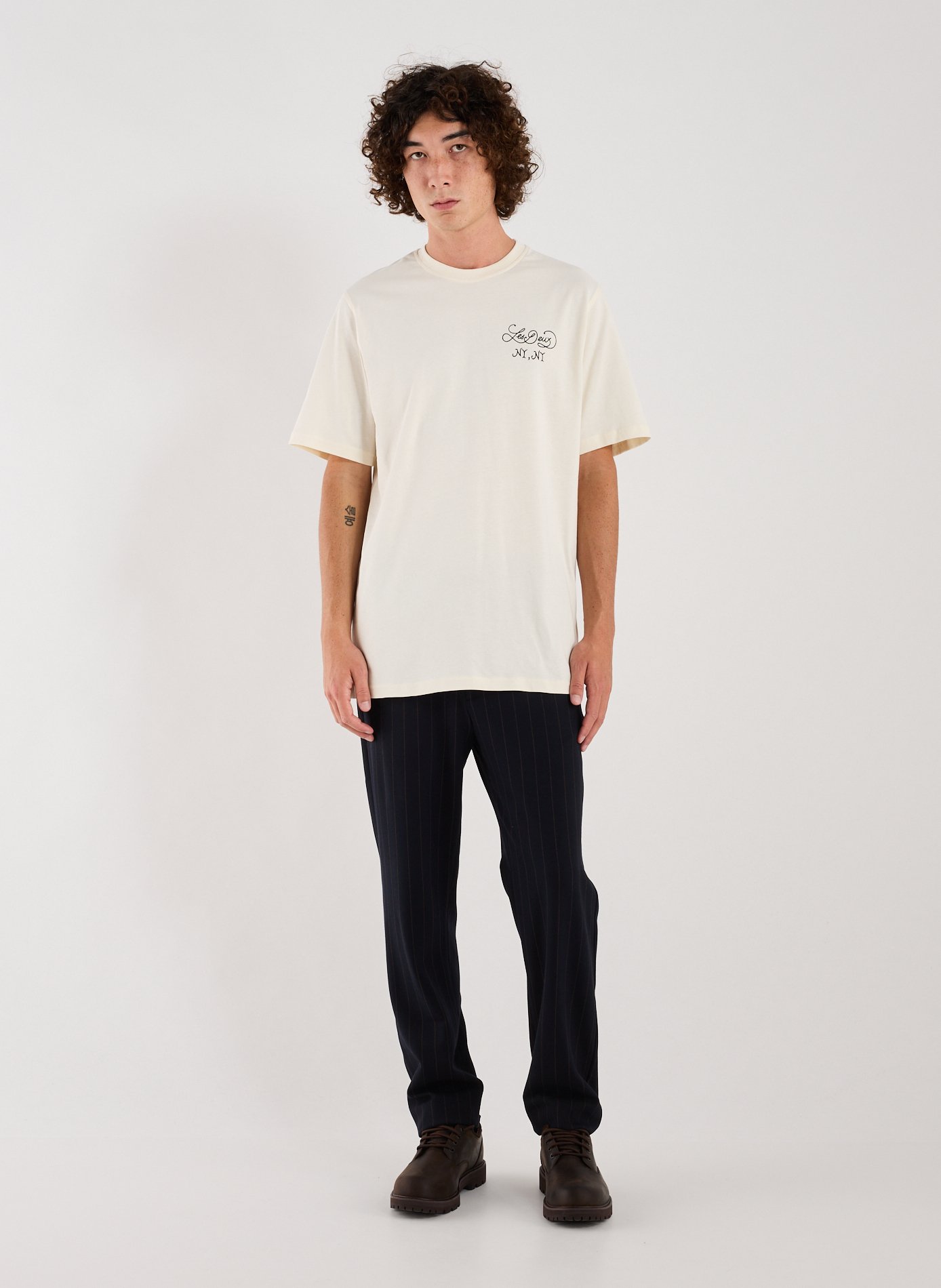 T-shirt à imprimé en coton LES DEUX Blanc