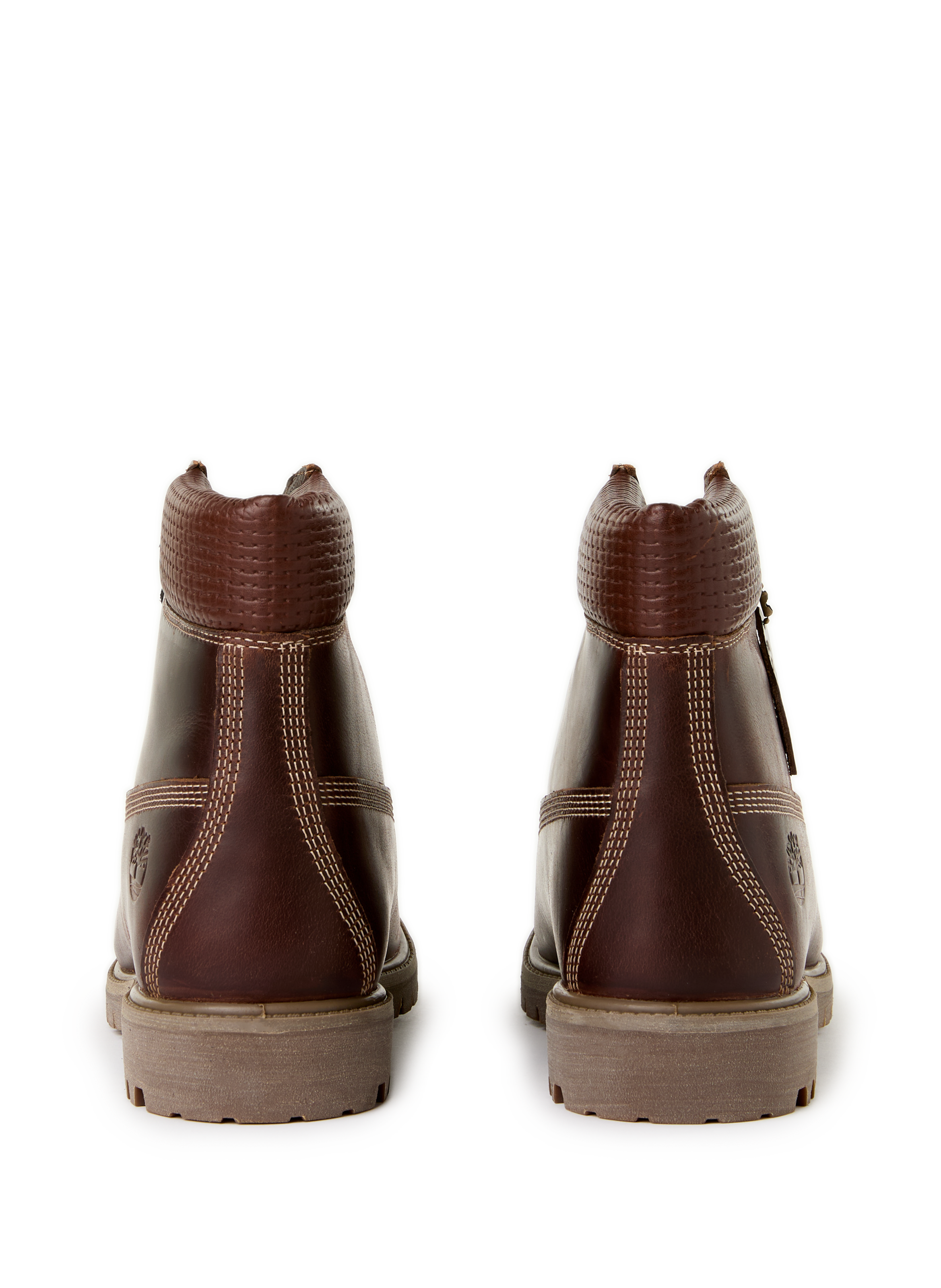 Two-tone leather notched sole boots TIMBERLAND Brown