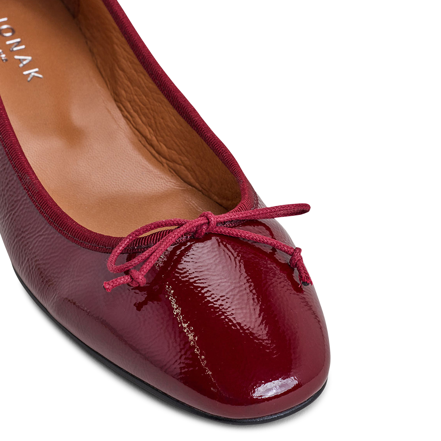 Ballerines en cuir vernis dadou JONAK Rouge