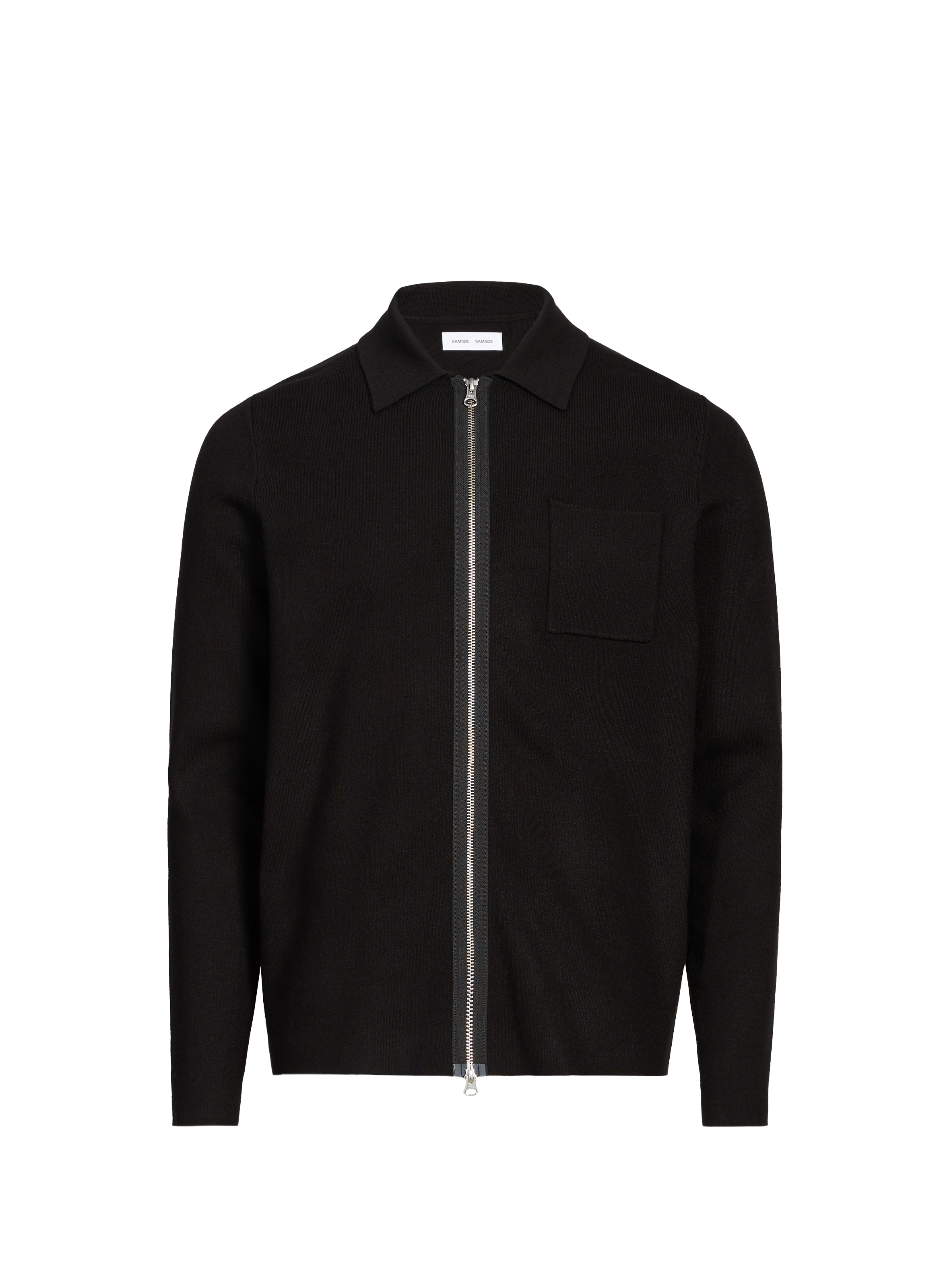 Pull polo droit SAMSOE SAMSOE Noir