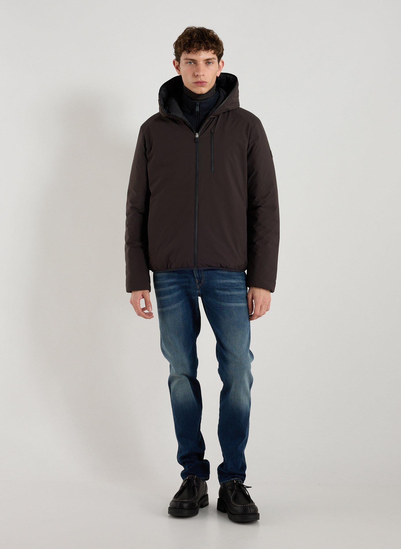 Doudoune ample à capuche  SAVE THE DUCK Marron