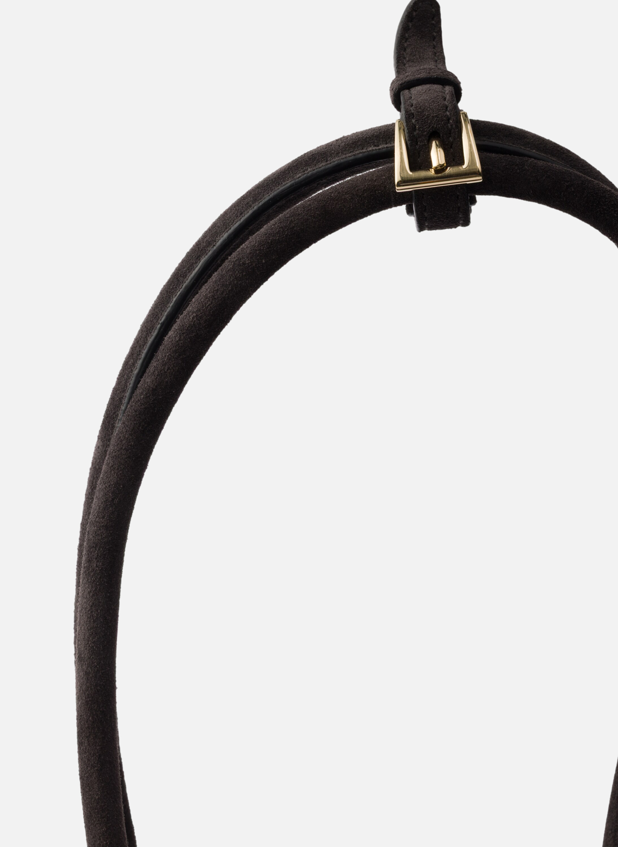 Sac à main prada bonnie en veau velours PRADA Gris