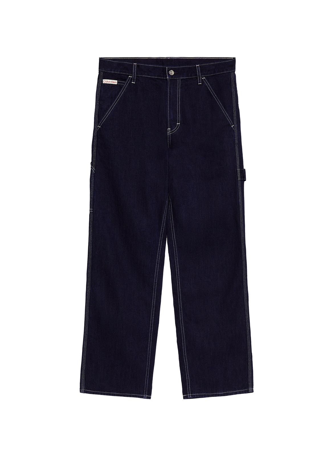 Wide-leg worker jeans in blended cotton CALVIN KLEIN Blue
