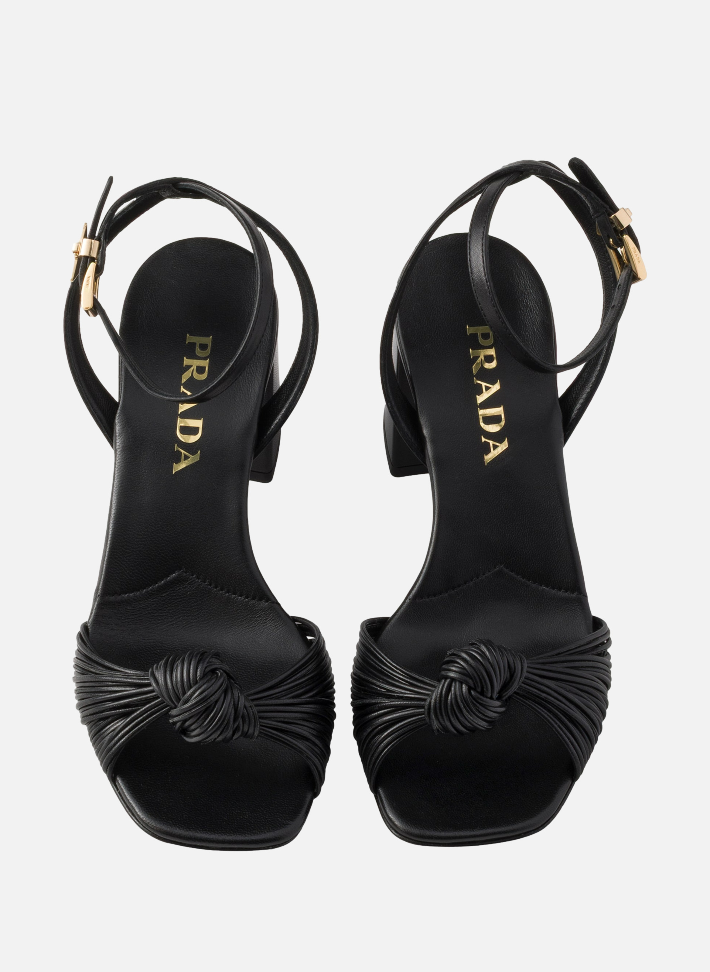 Sandales en cuir PRADA Noir