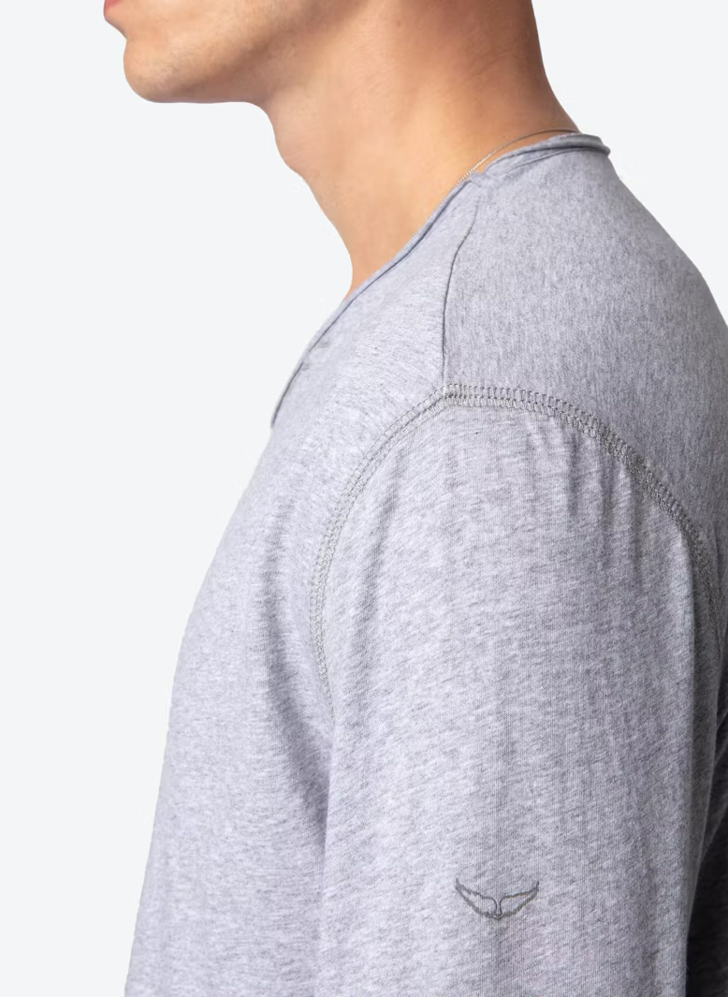 Tes-shirt droit en coton bio monastir ZADIG&VOLTAIRE Gris