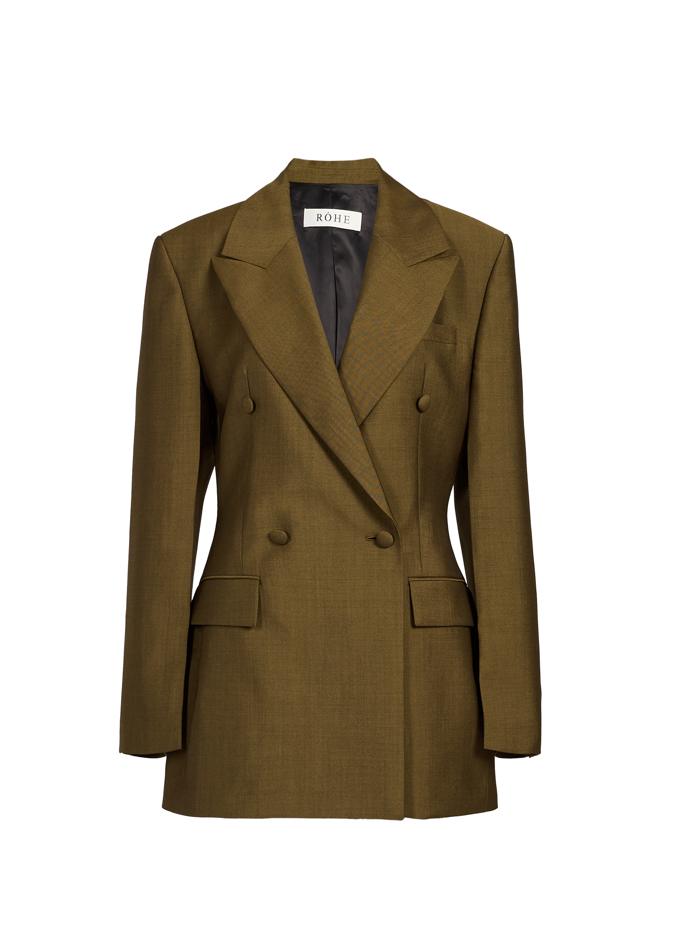 Wool and mohair virgin wool blazer. ROHE FRAMES Brown