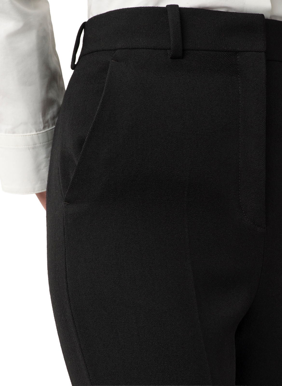 Pantalon cigarette en laine Calvin Klein Collection Noir