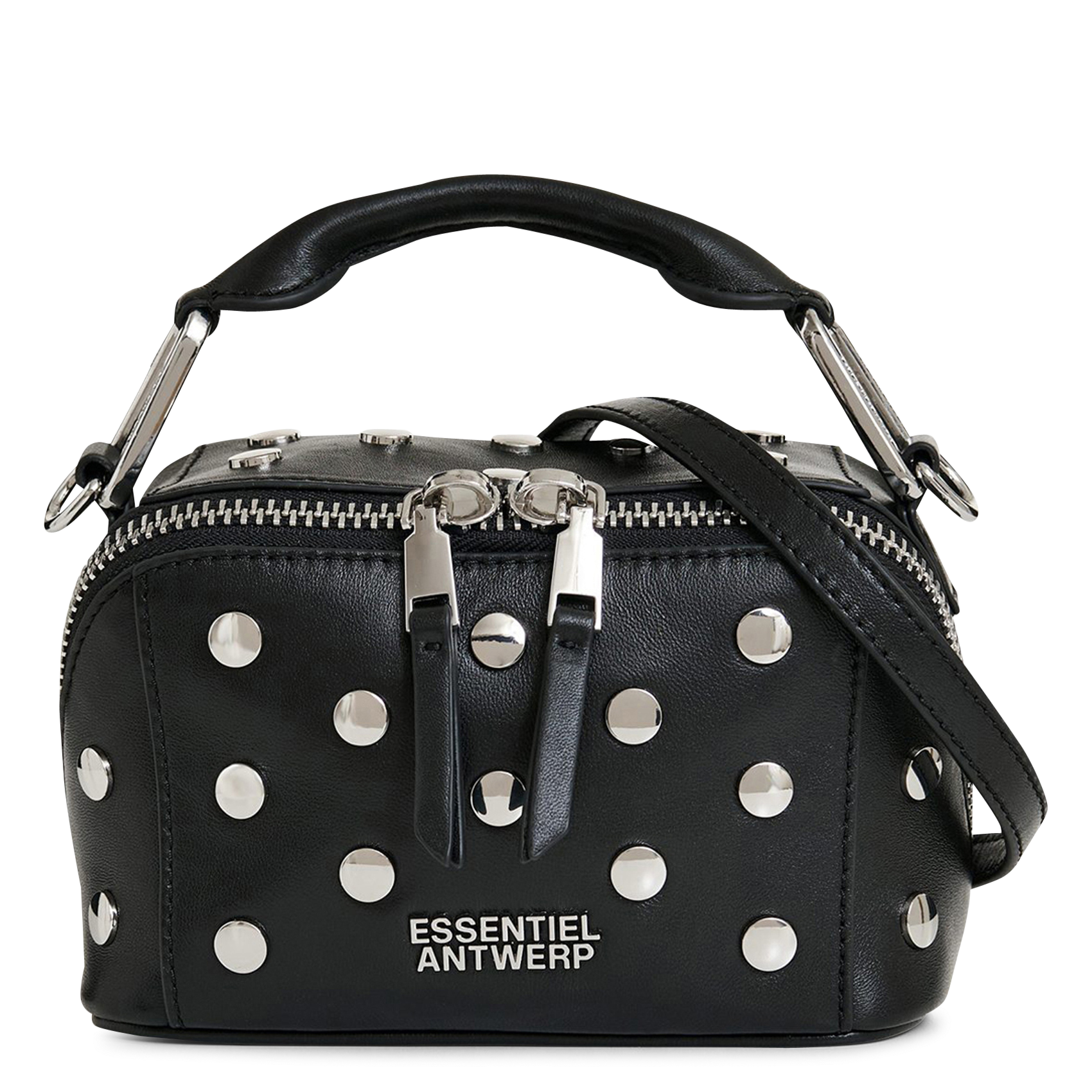 Sac bandoulière en cuir jeri ESSENTIEL ANTWERP Noir