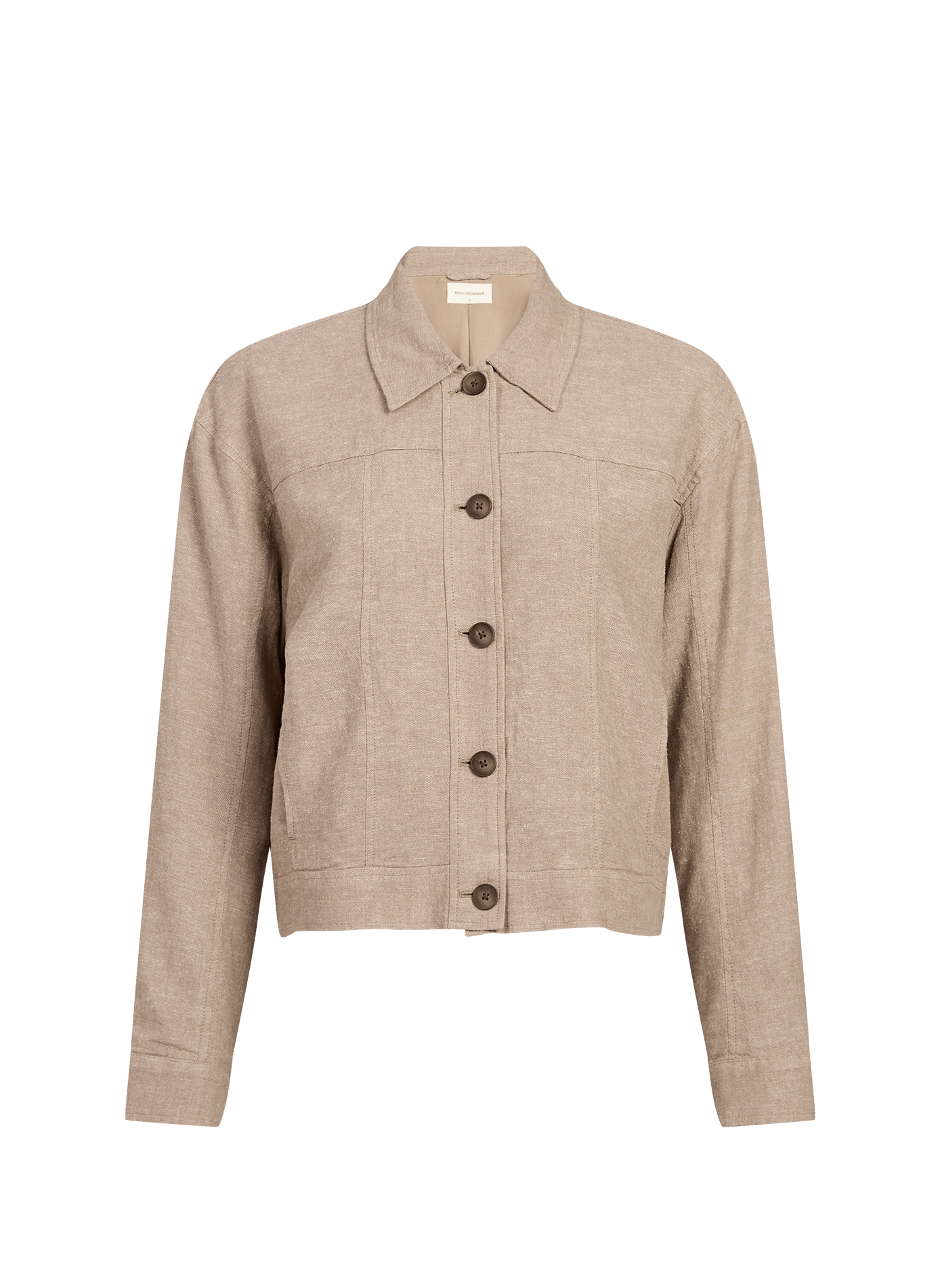 Veste Viana Ginia à col rond en lin MSCH Marron