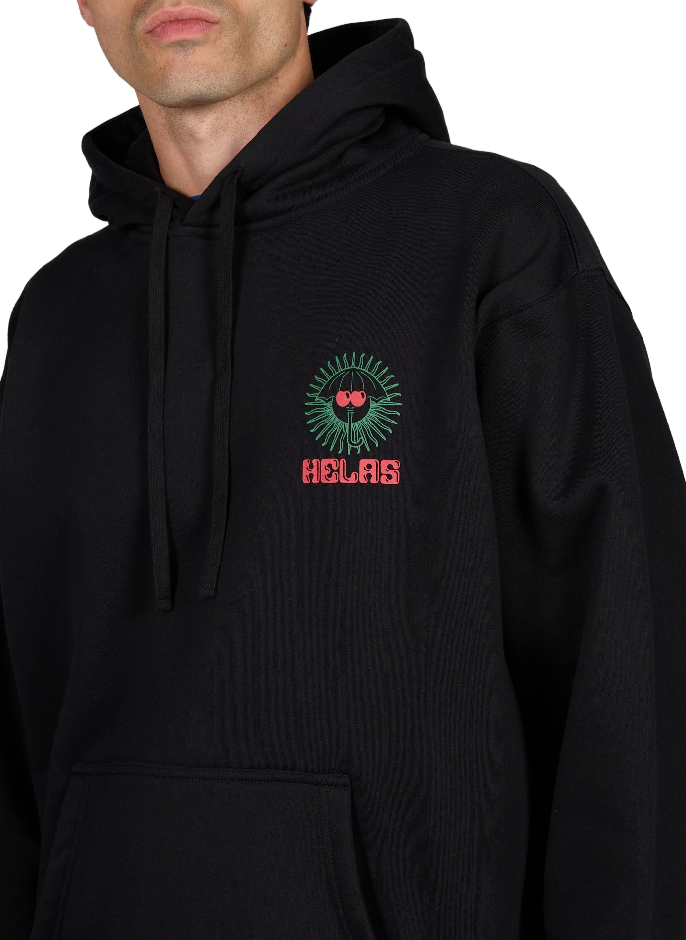 Sweatshirt imprimé en coton mélangé HELAS CAPS Noir