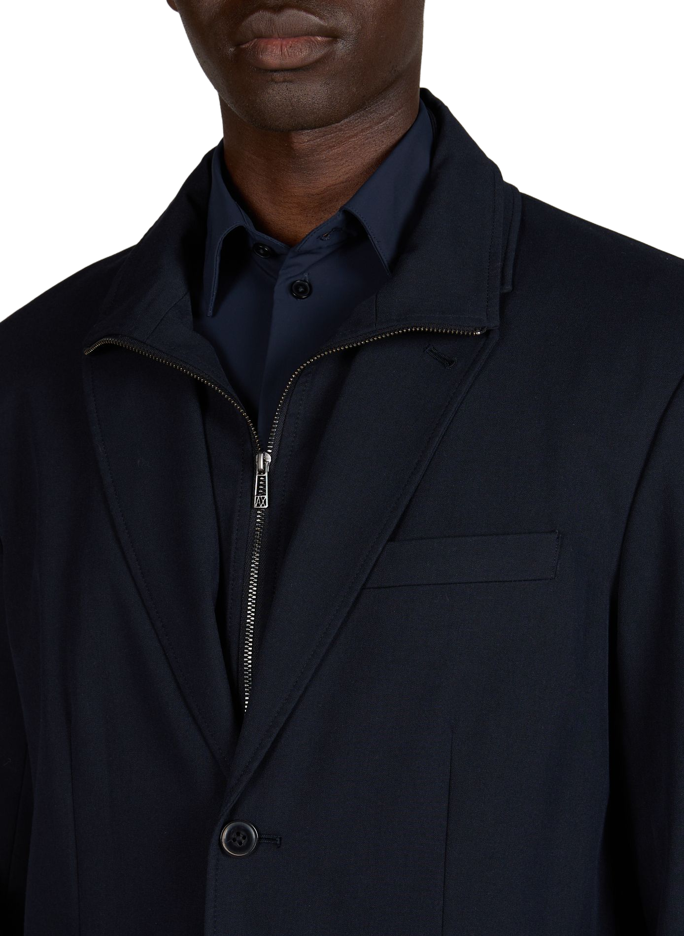 Straight suit jacket ARMANI EXCHANGE Blue