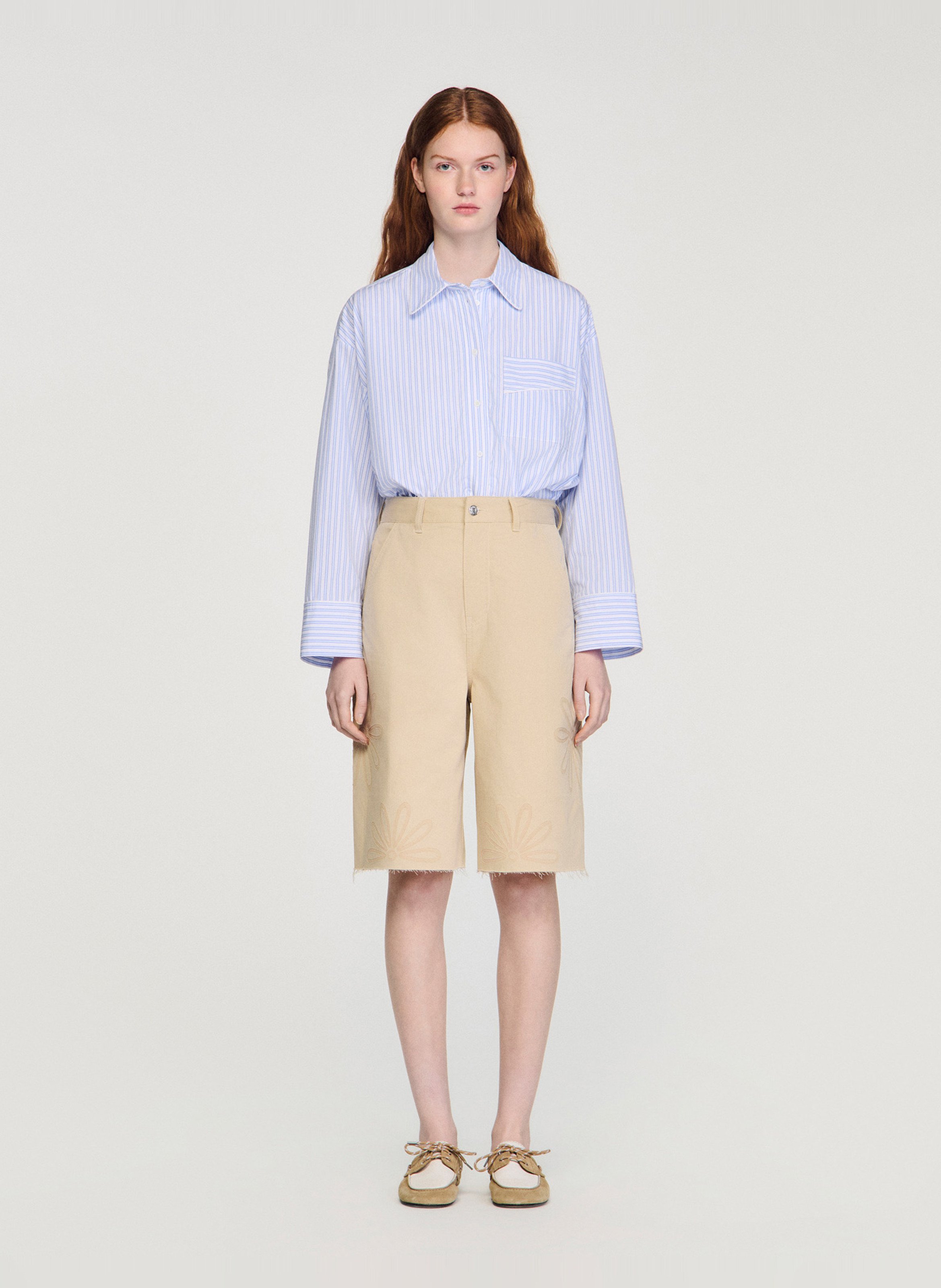 Bermuda en coton SANDRO Beige