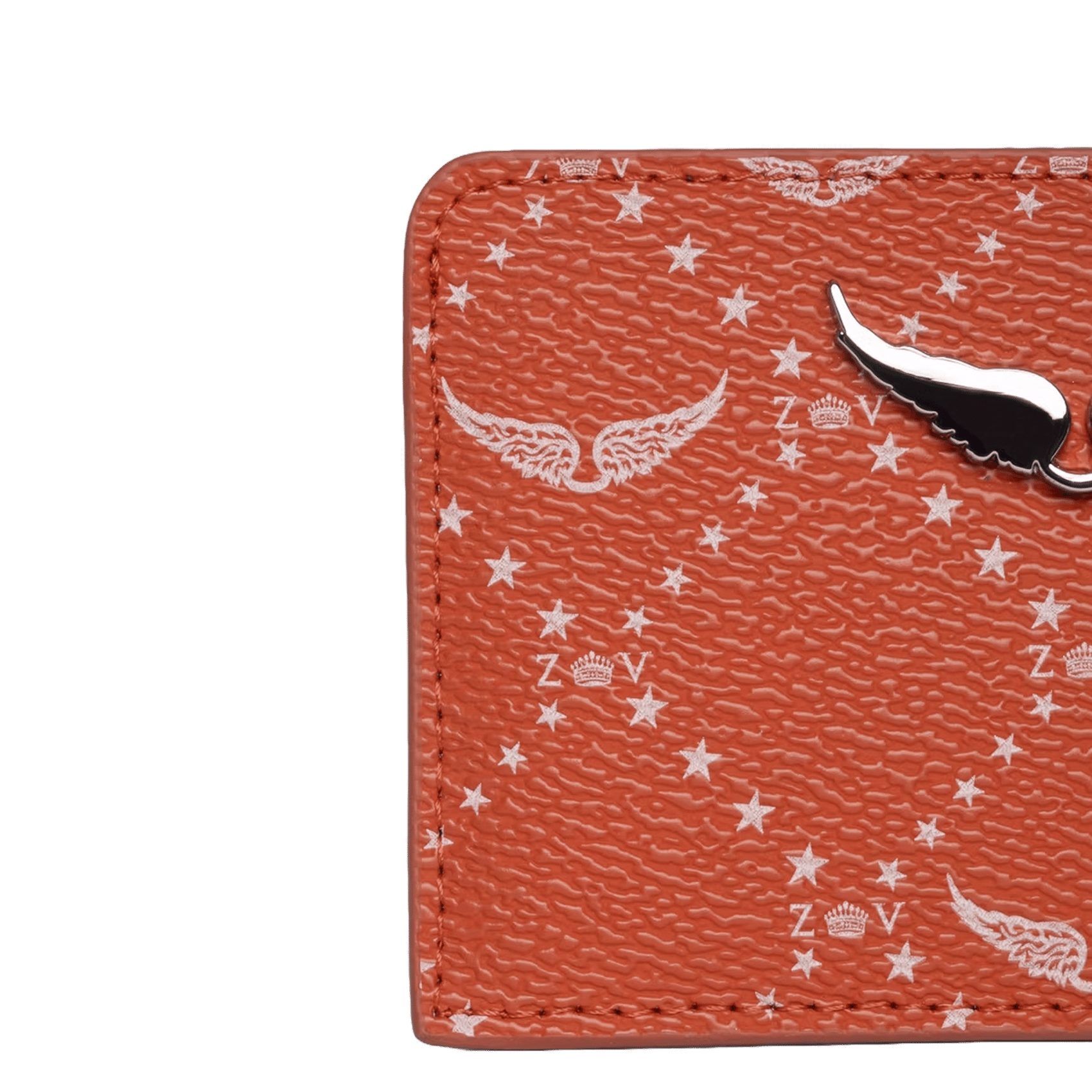 Mini quilted leather card holder ZADIG&VOLTAIRE Orange