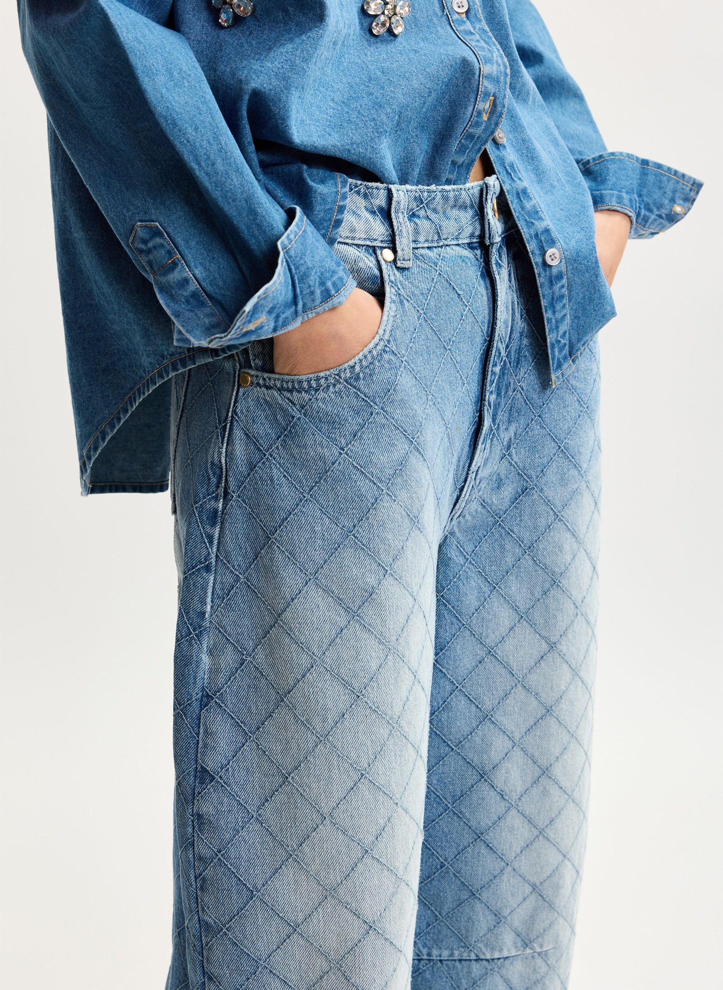 Jean barrel en coton katsu ESSENTIEL ANTWERP Bleu