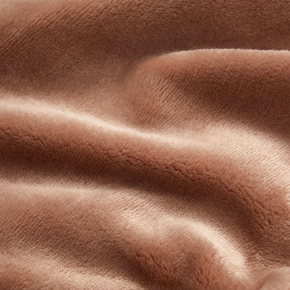 Plaid en polaire, castor DESFORGES Marron