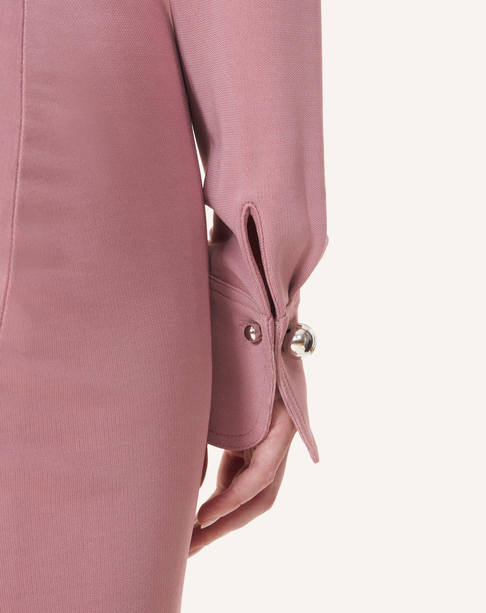 Robe longue drapée en jersey crêpe LANVIN Rose