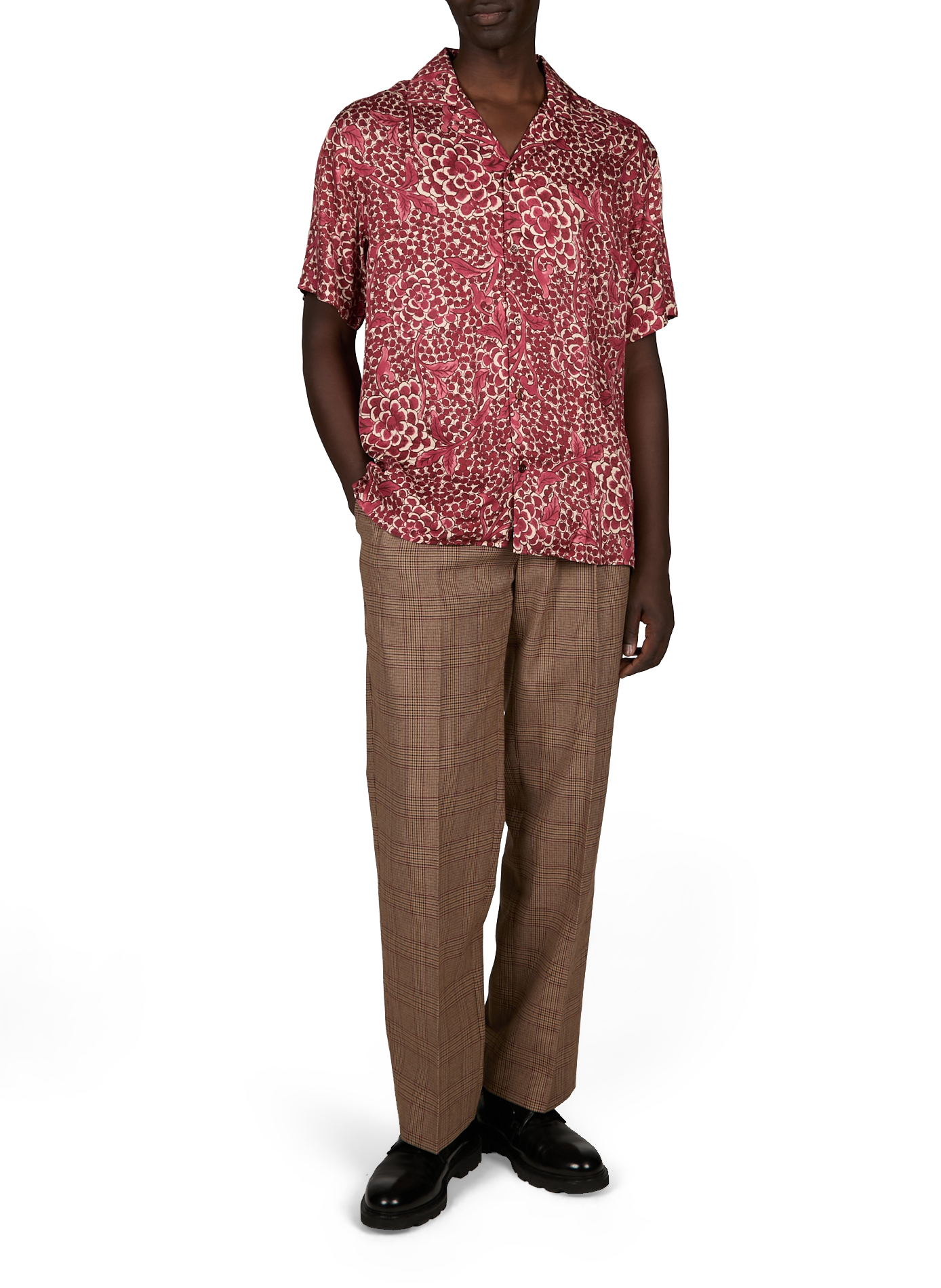 Loose blouse with grape print DROLE DE MONSIEUR Red