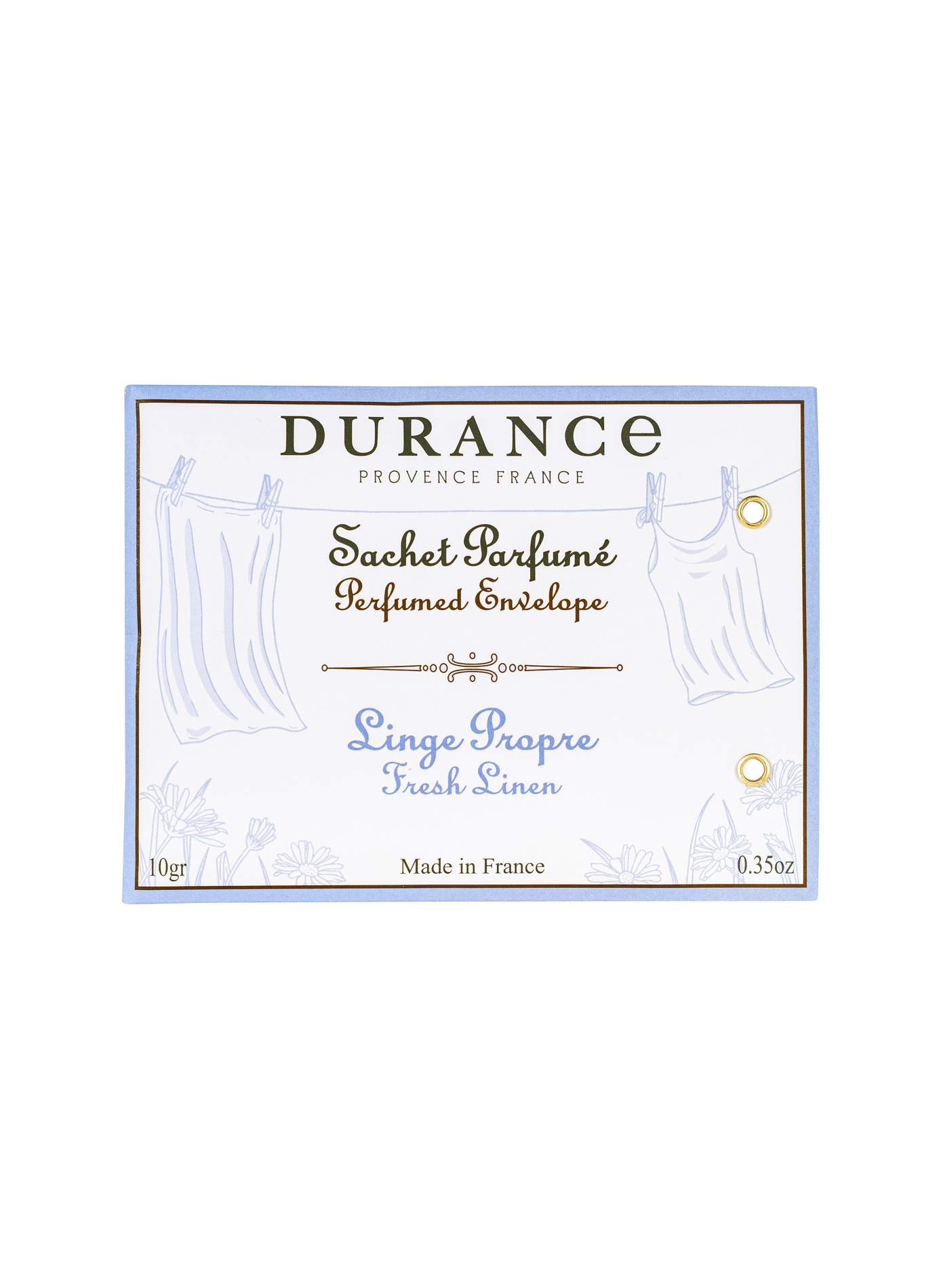 Sachet parfumé Linge propre 10g DURANCE Blanc