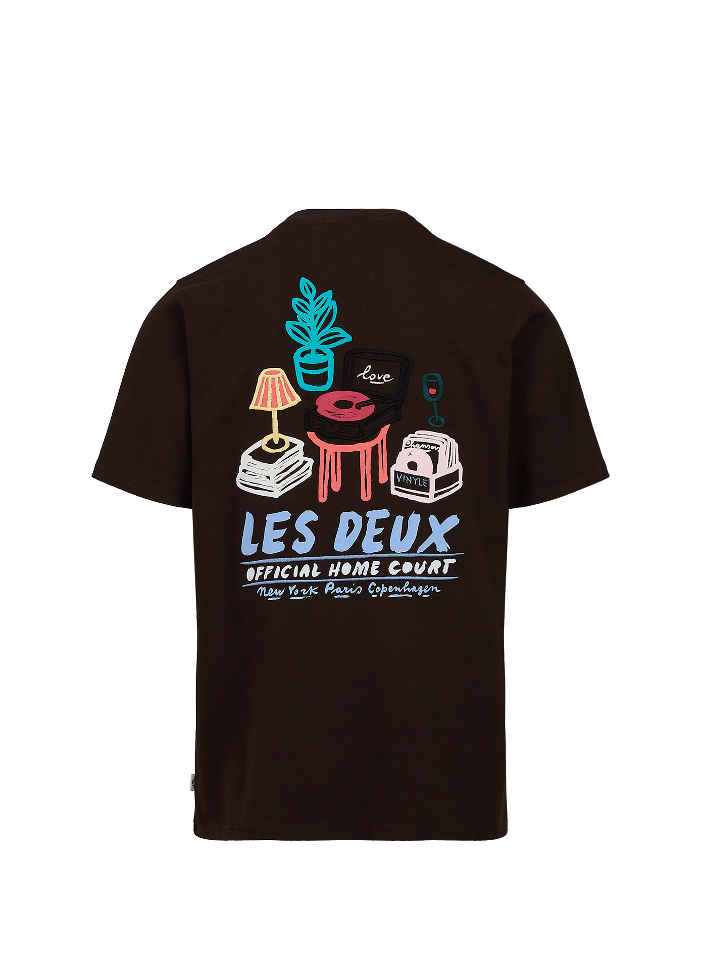 Tee-shirt droit en coton LES DEUX Marron
