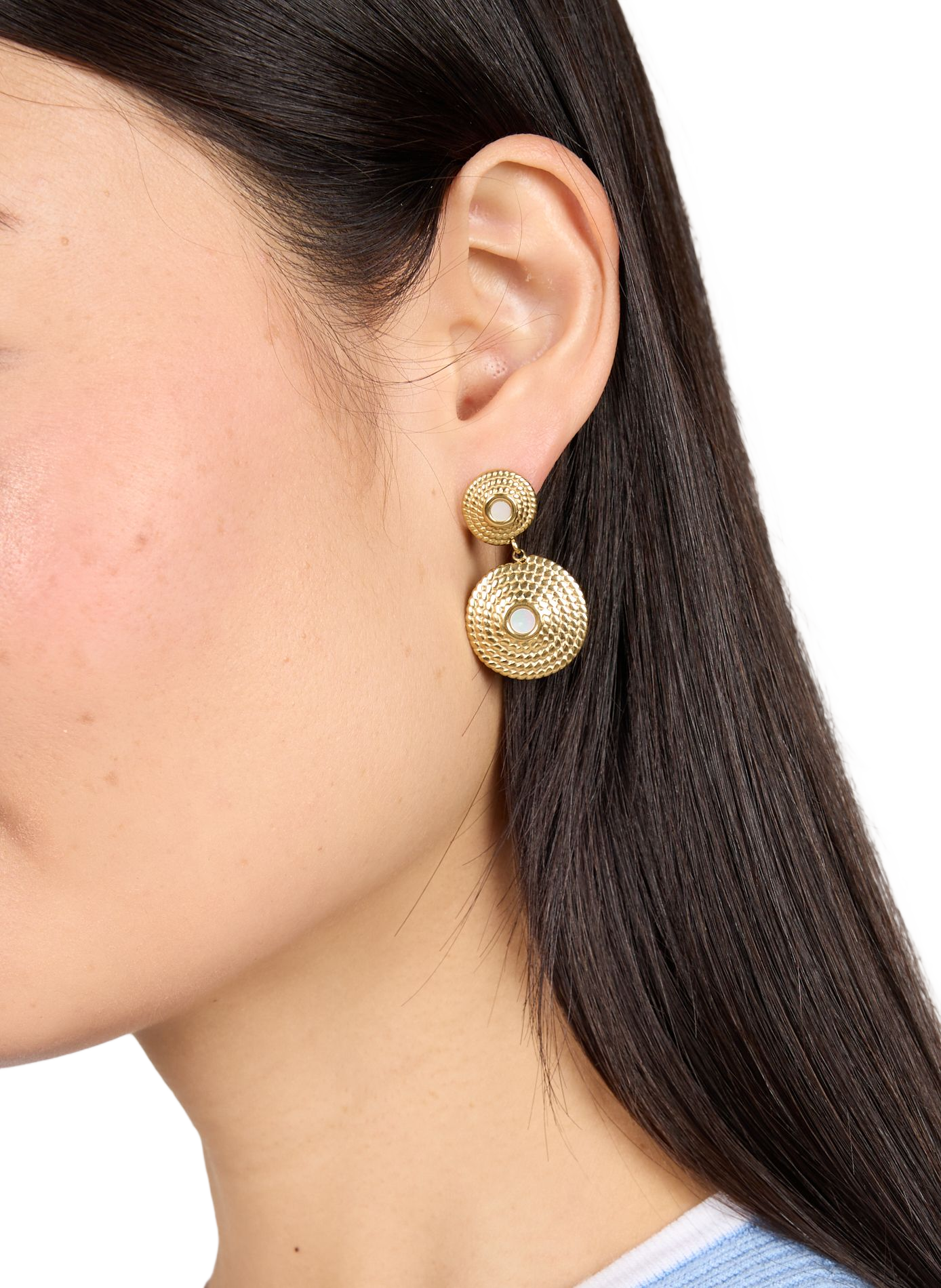 Round Neora Earrings AU PRINTEMPS PARIS Golden