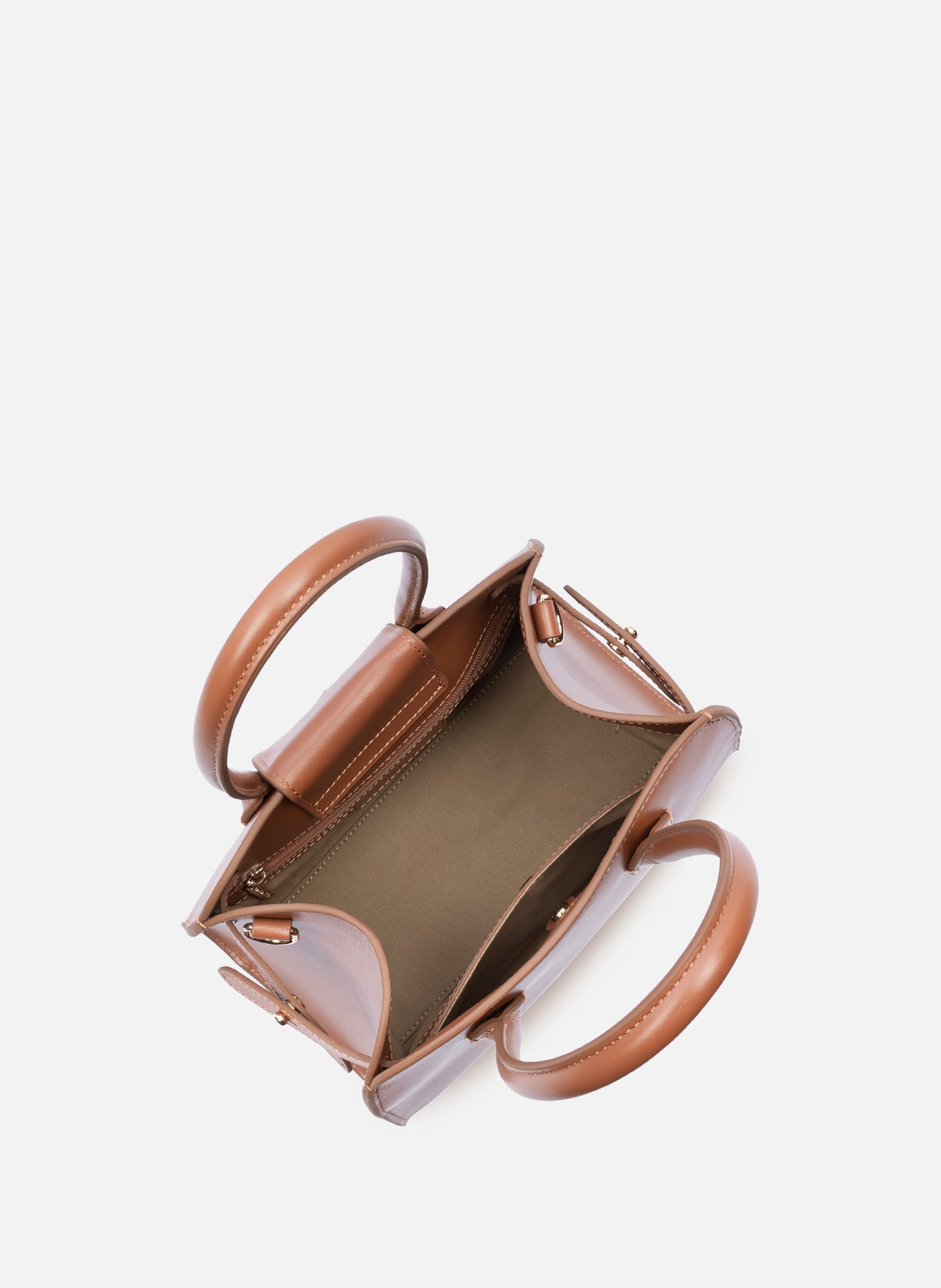 Kleine handtas - box hopper LANCASTER Bruin