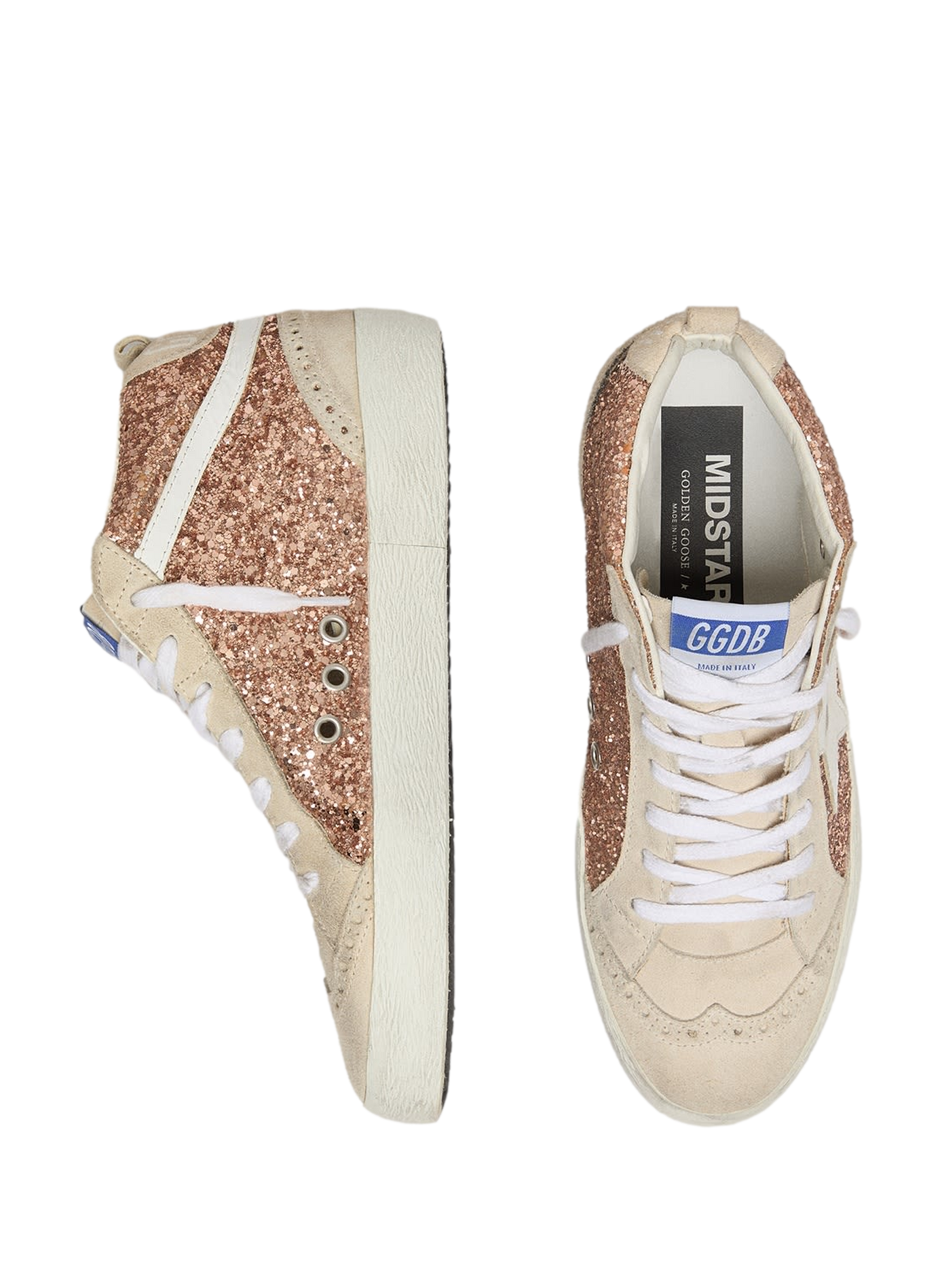 Hoge sneakers van gemengd leer GOLDEN GOOSE Veelkleurig