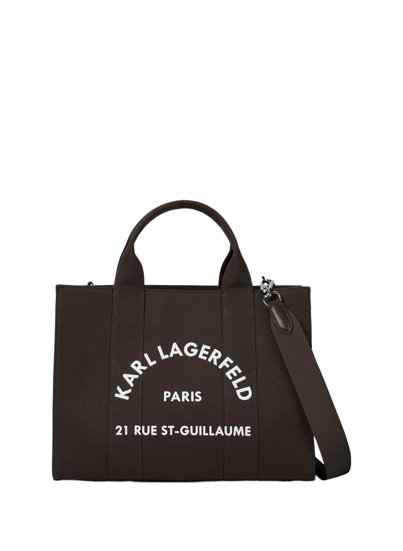Sac cabas en coton KARL LAGERFELD Marron