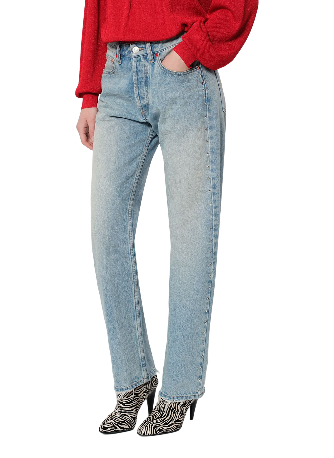 Dayali Reg jeans with star details in cotton denim ISABEL MARANT Blue