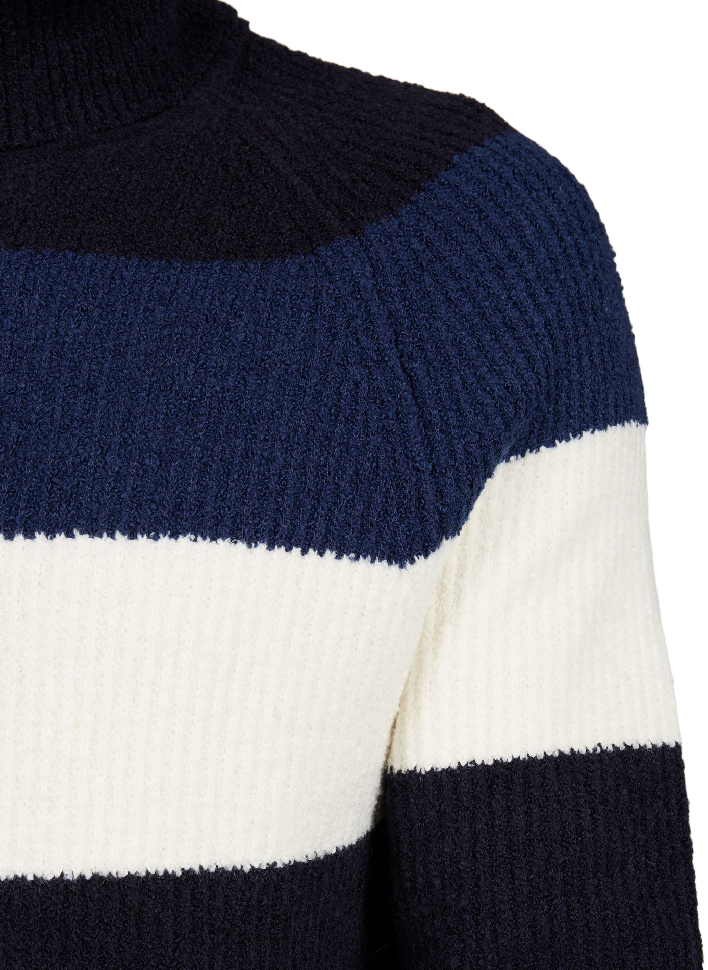 Rollkragenpullover mit breiten Streifen STRELLSON Blau