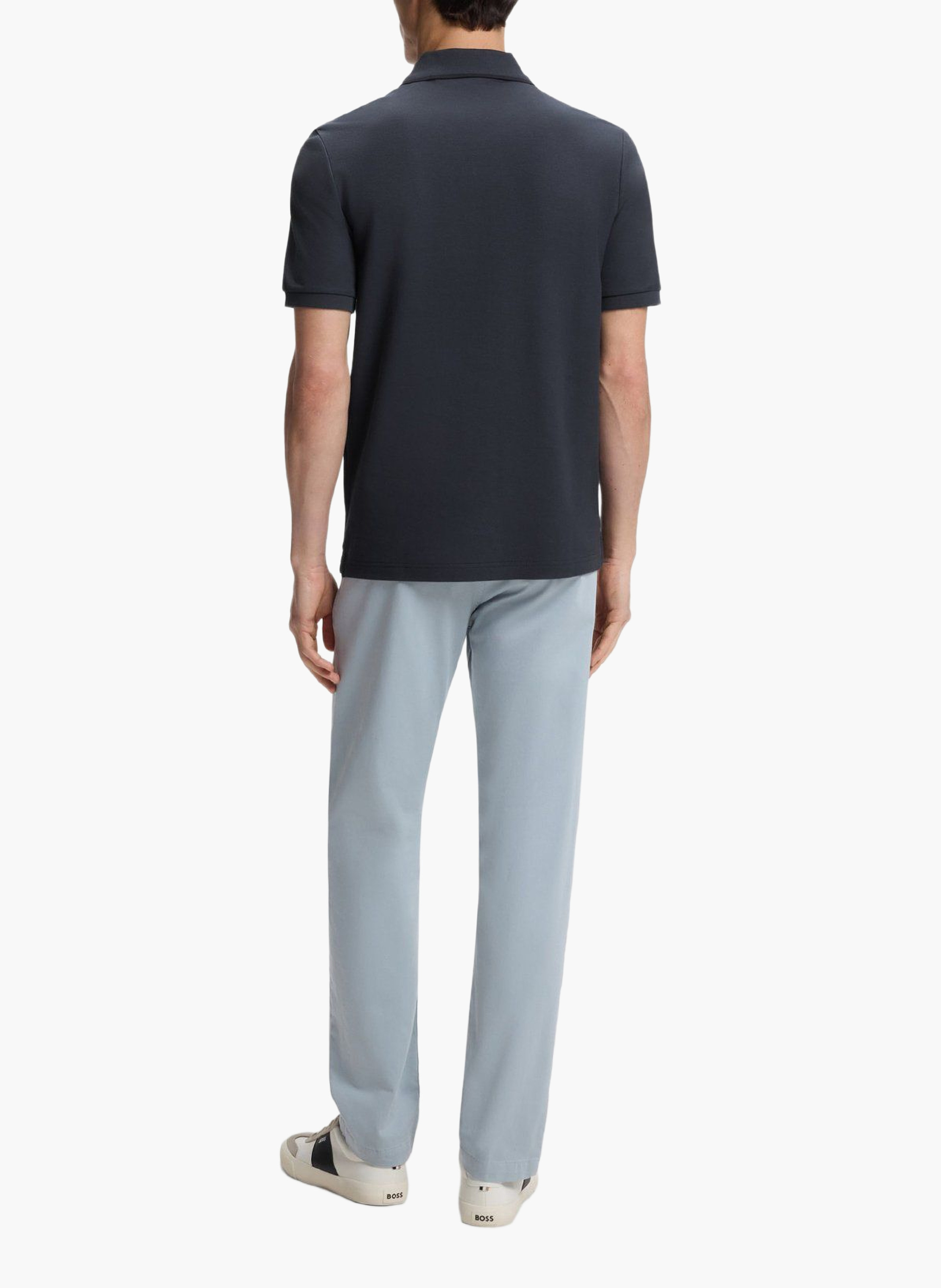 Polo regular-fit en coton BOSS Bleu