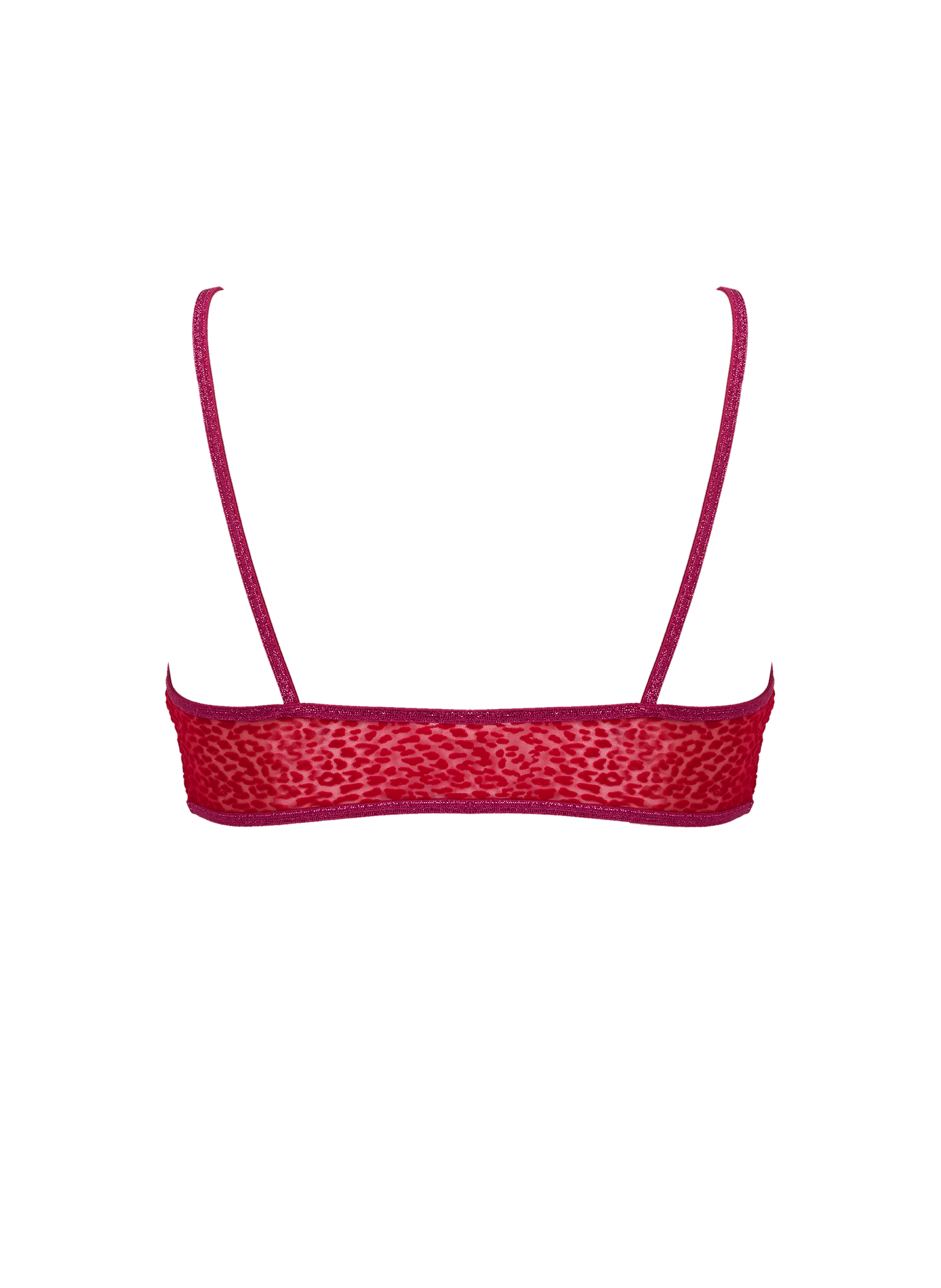 Triangel-BH aus Samtjacquard LA NOUVELLE Rot