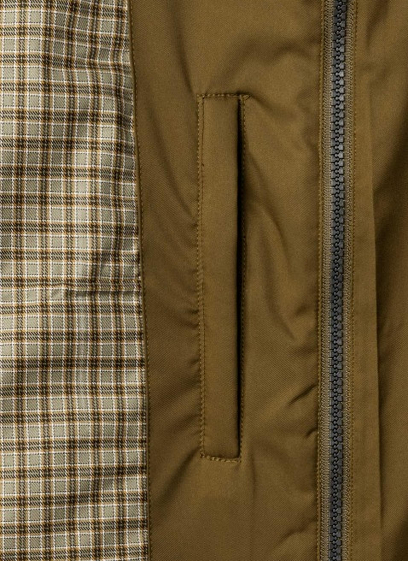 Giacca dritta imbottita con zip FACONNABLE Kaki