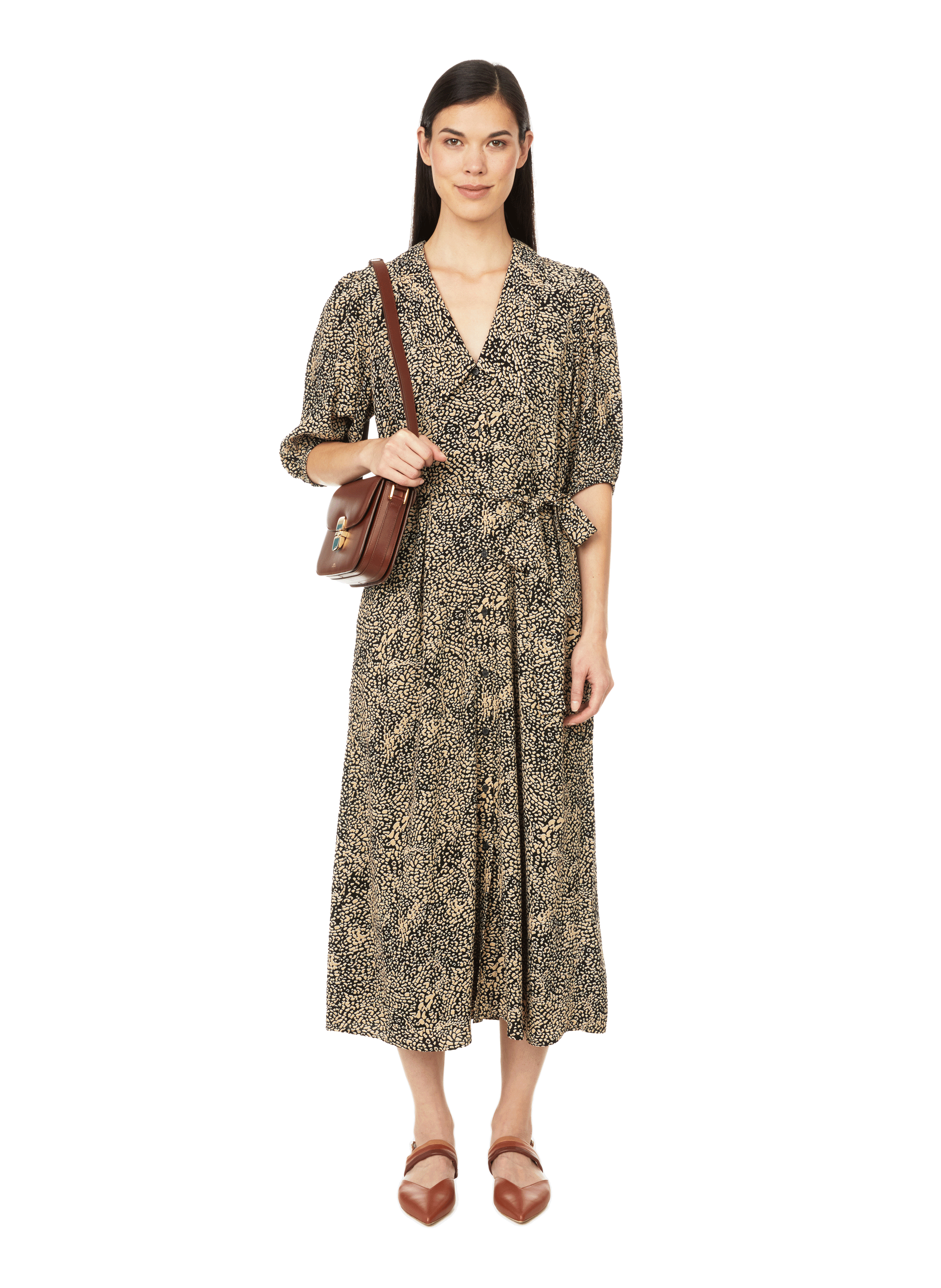 Grace small leather bag A.P.C. Brown