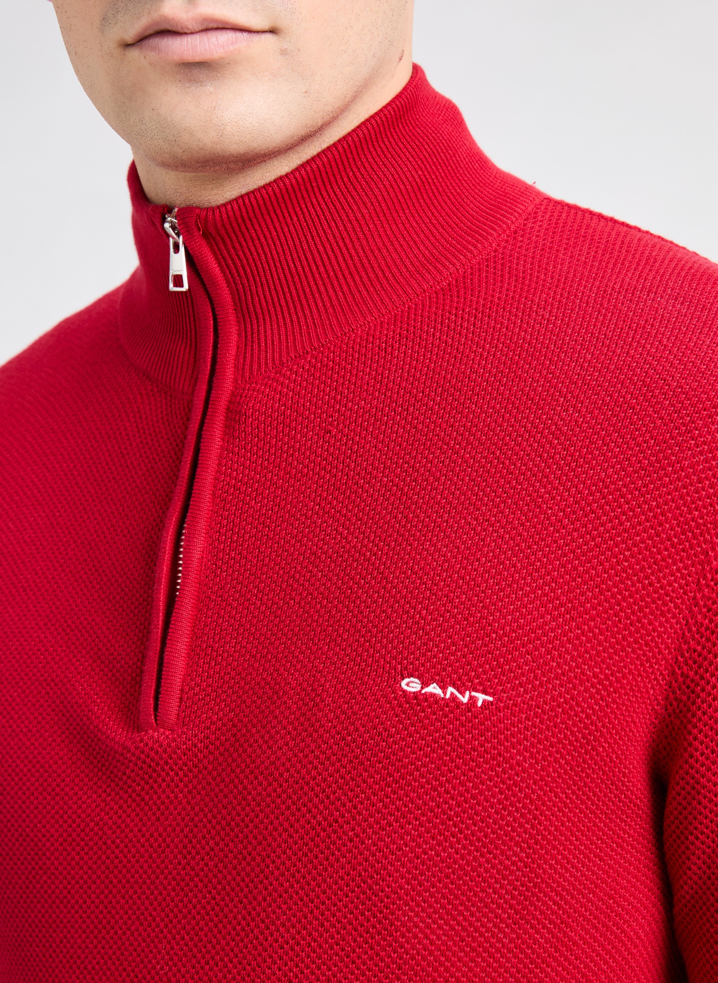 Turtleneck jumper Red