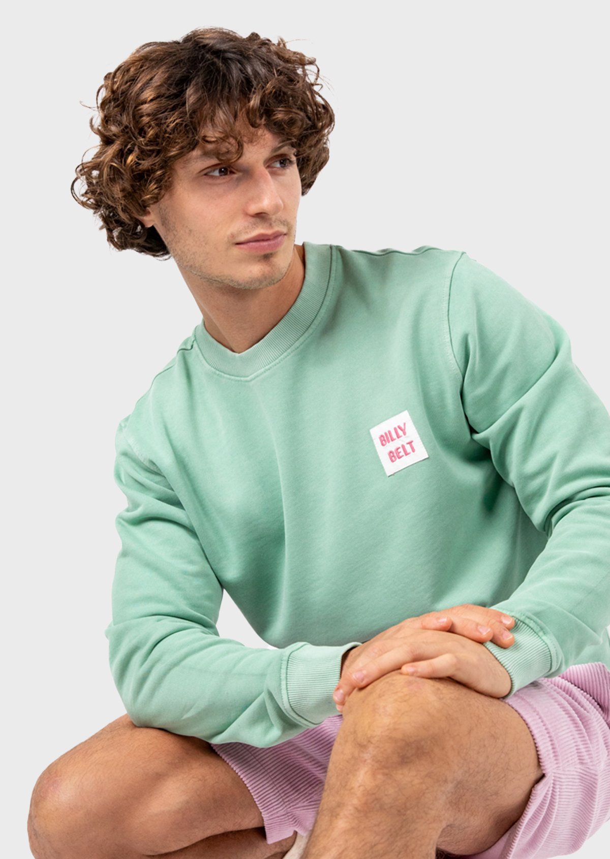 Sweatshirt vintage en coton biologique BILLYBELT Vert