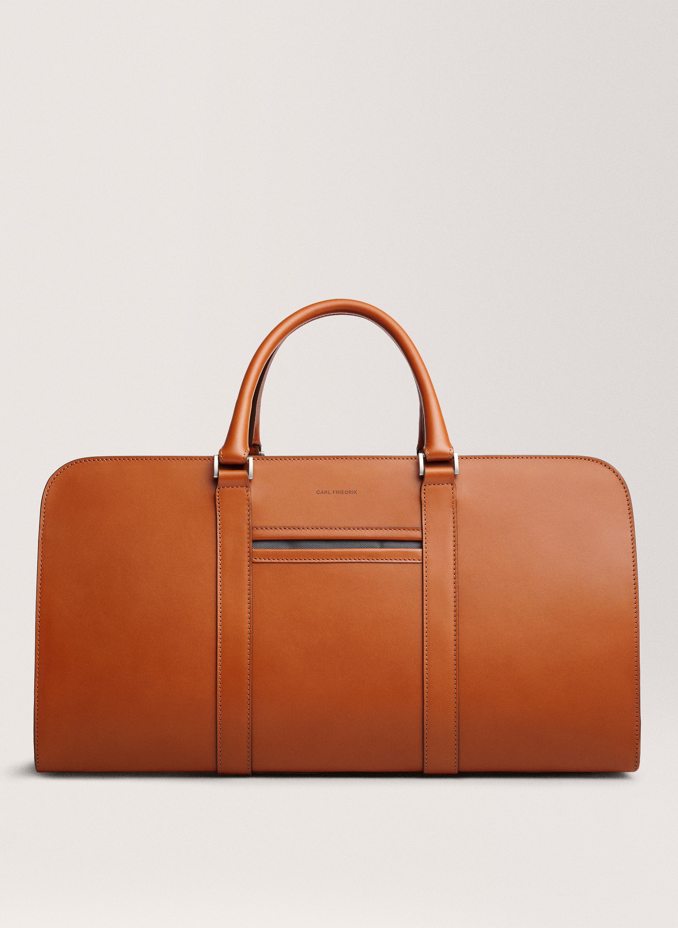 Sac de voyage 'palissy weekend' en cuir vachetta  Cognac / grey