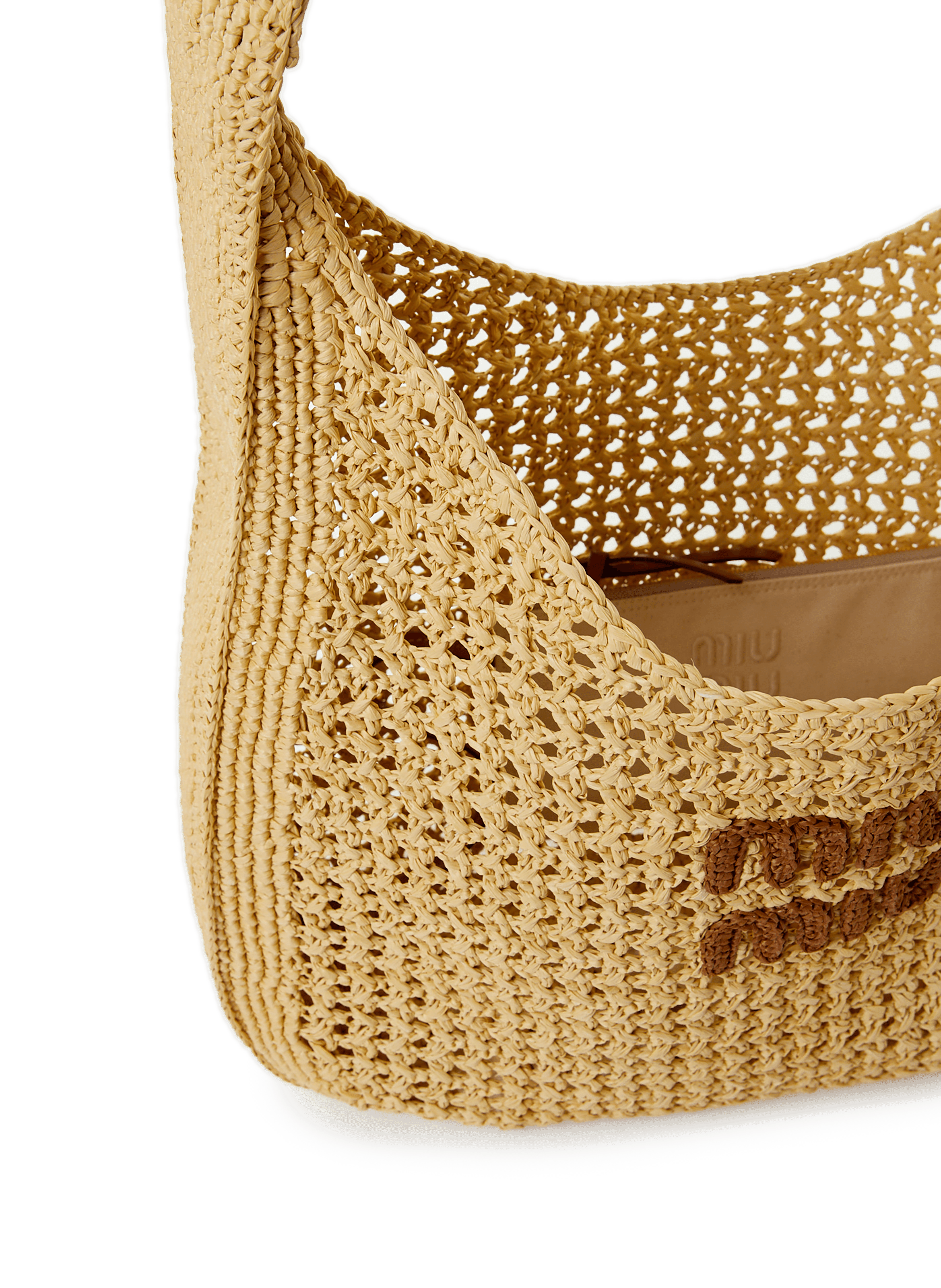 Sac cabas en raphia MIU MIU Multicolore