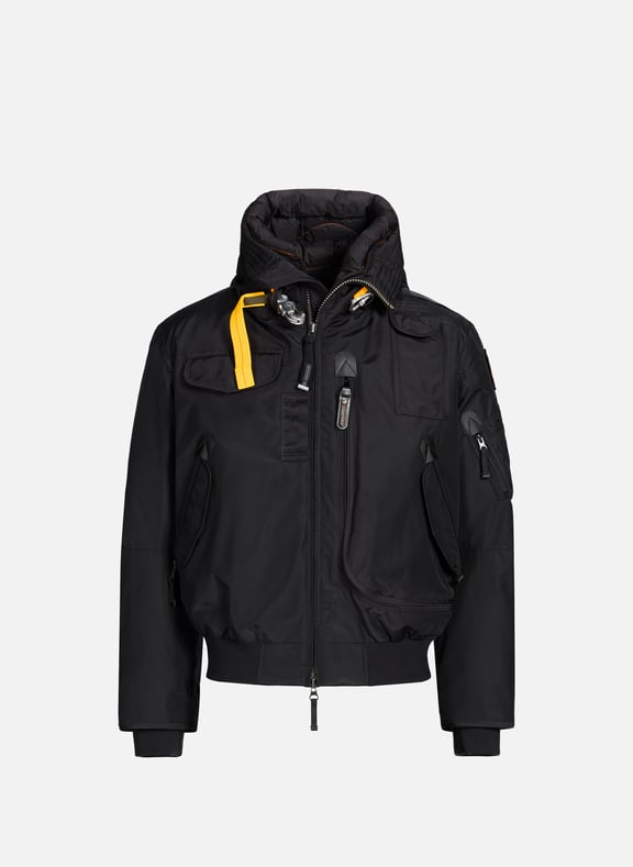 Straight hooded parka with multiple pockets Black by PARAJUMPERS PARAJUMPERS Straight hooded parka with multiple pockets Black