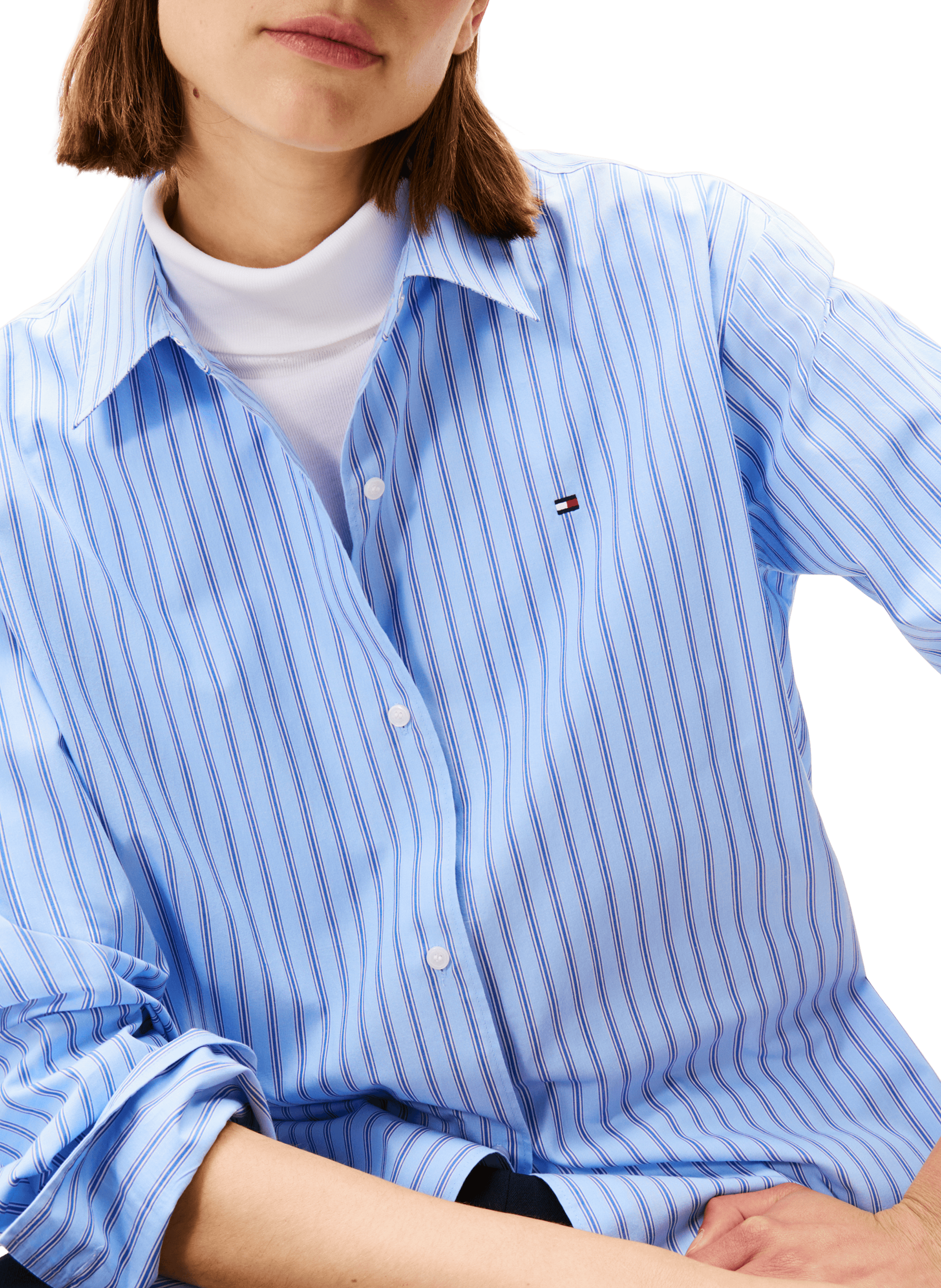 Oversized striped shirt TOMMY HILFIGER Blue