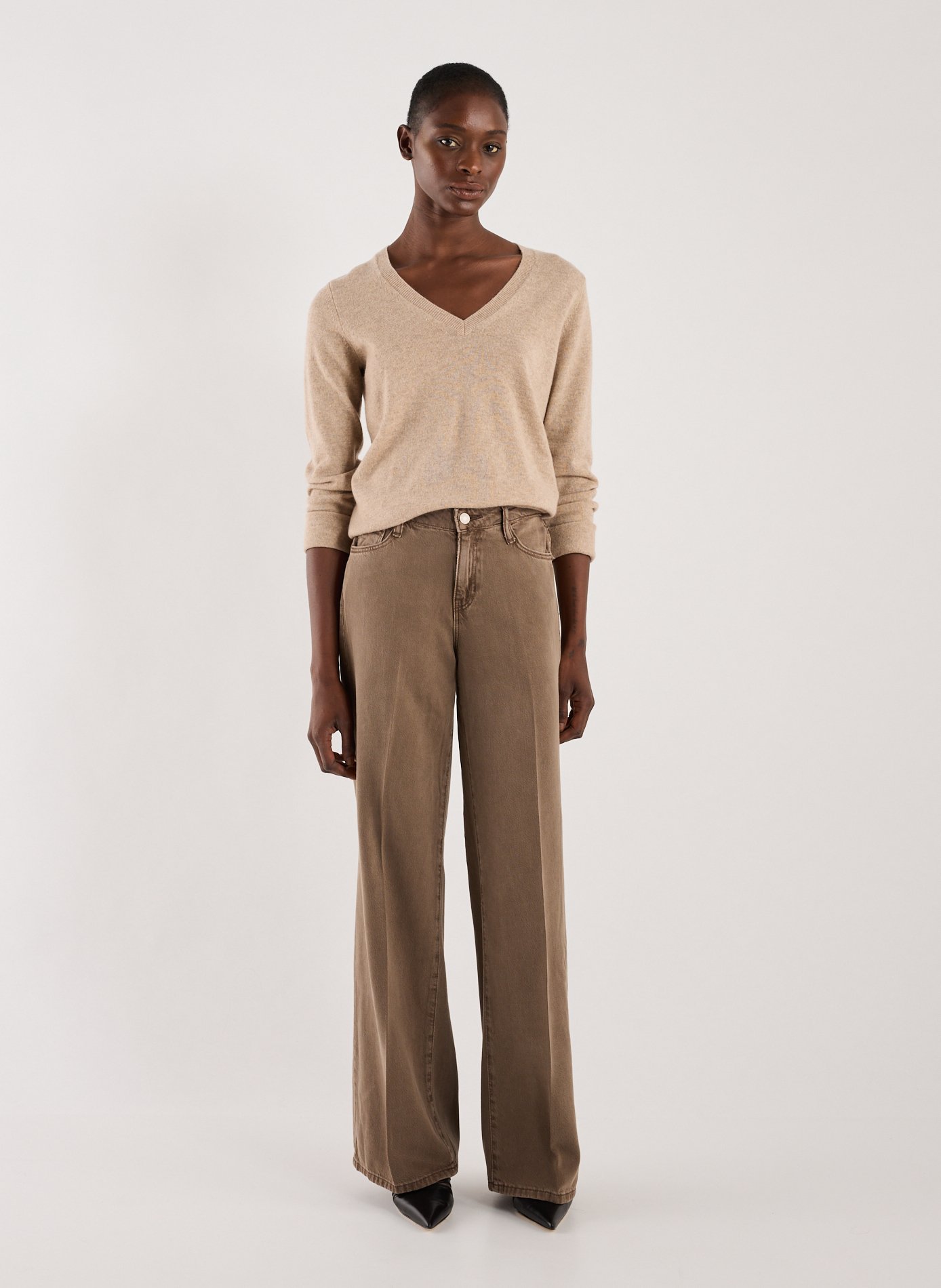 Pull en cachemire AU PRINTEMPS PARIS Beige