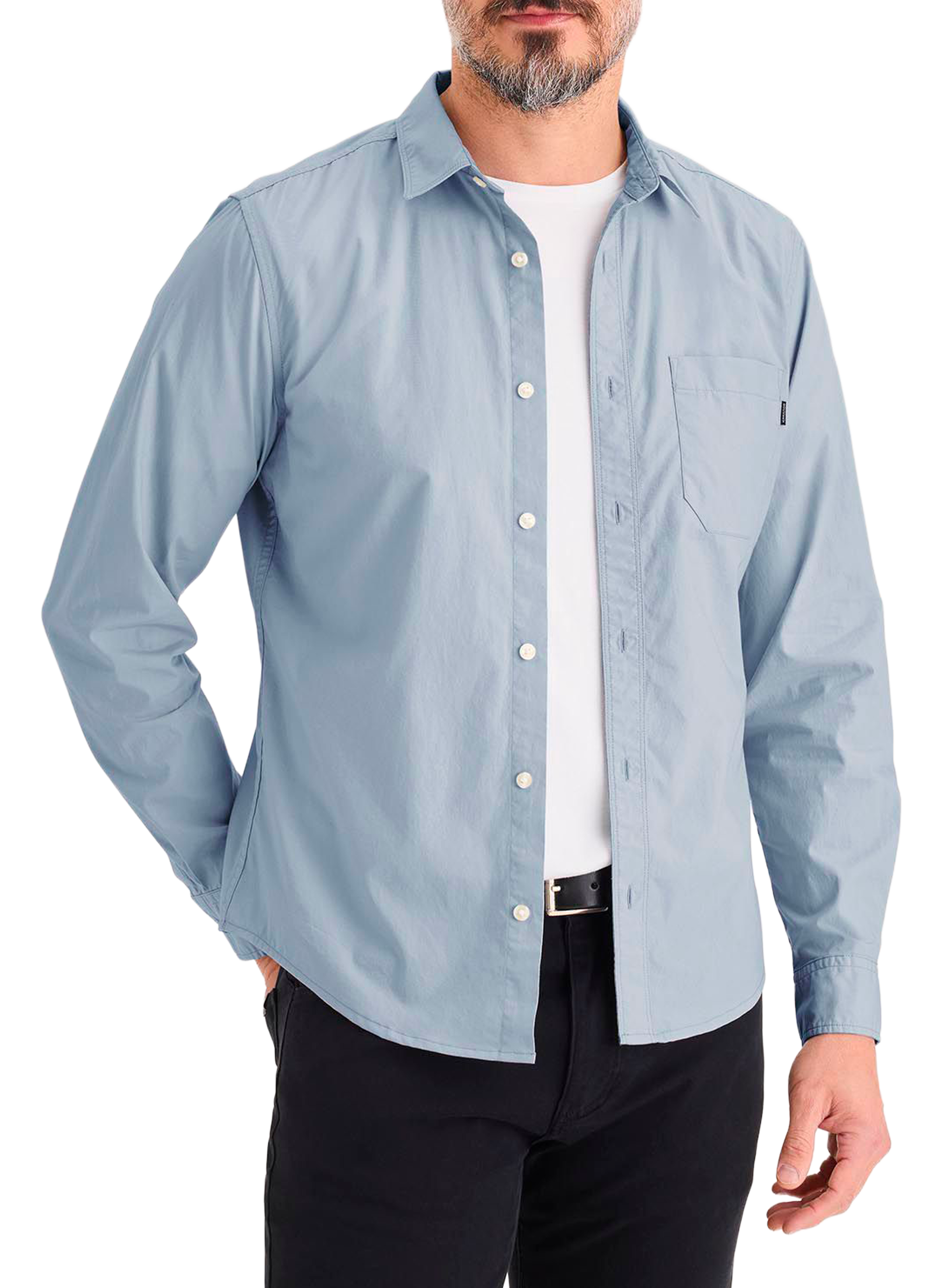 DOCKERS Cotton poplin shirt Blue